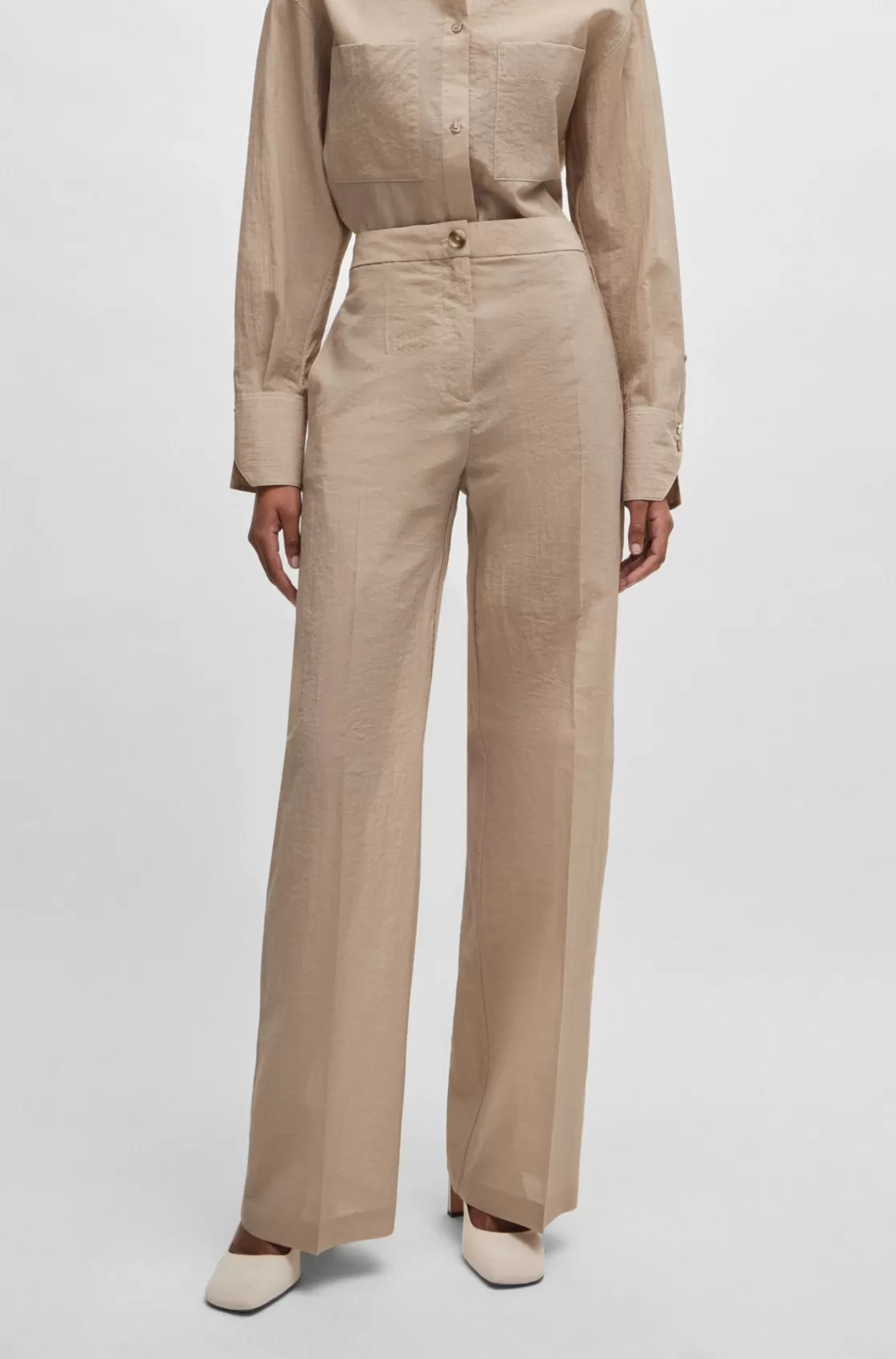 HUGO BOSS Relaxed-fit Trousers Light Beige Best Sale