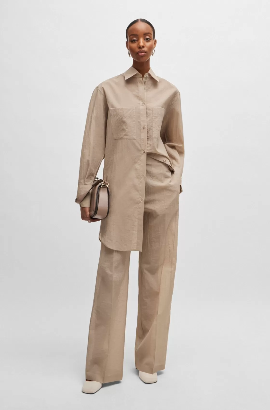 HUGO BOSS Relaxed-fit Trousers Light Beige Best Sale