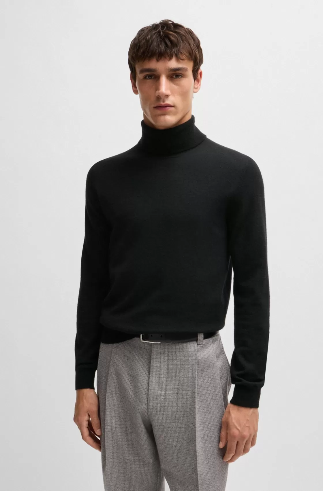 HUGO BOSS Rollneck Sweater In Cashmere Black Best