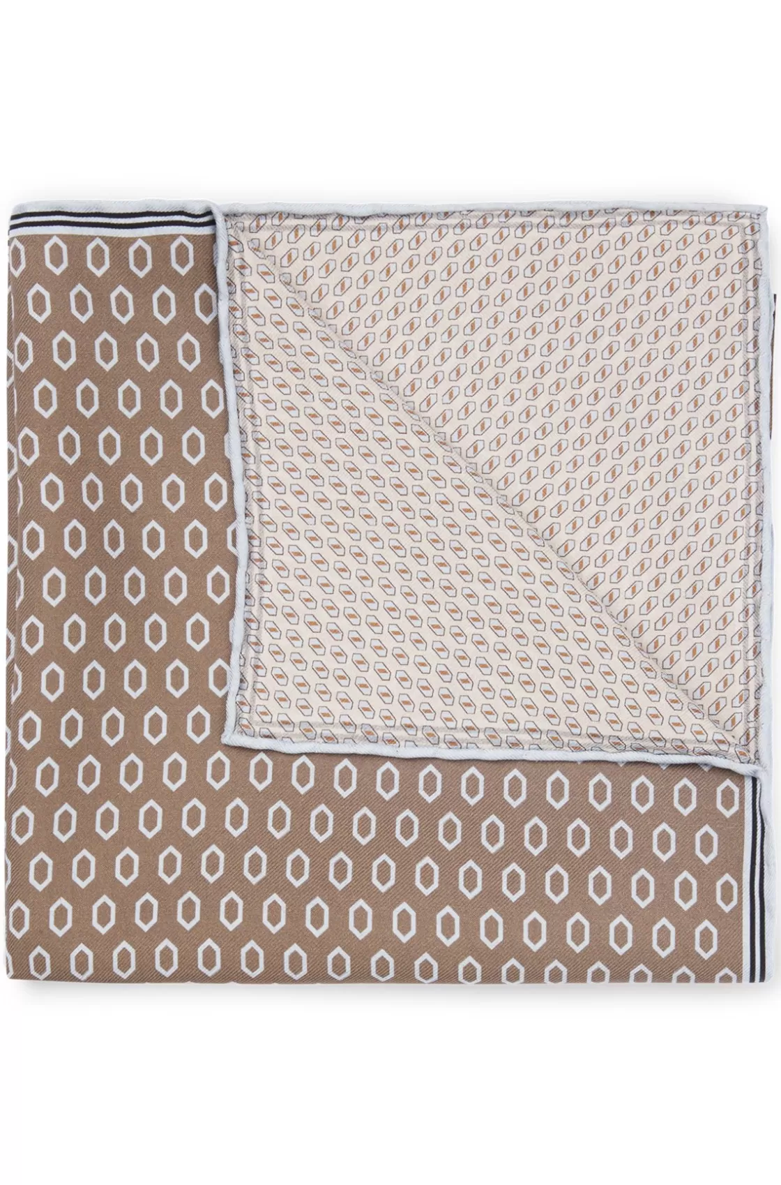 HUGO BOSS Silk Pocket Square With Seasonal Prints Light Green Online