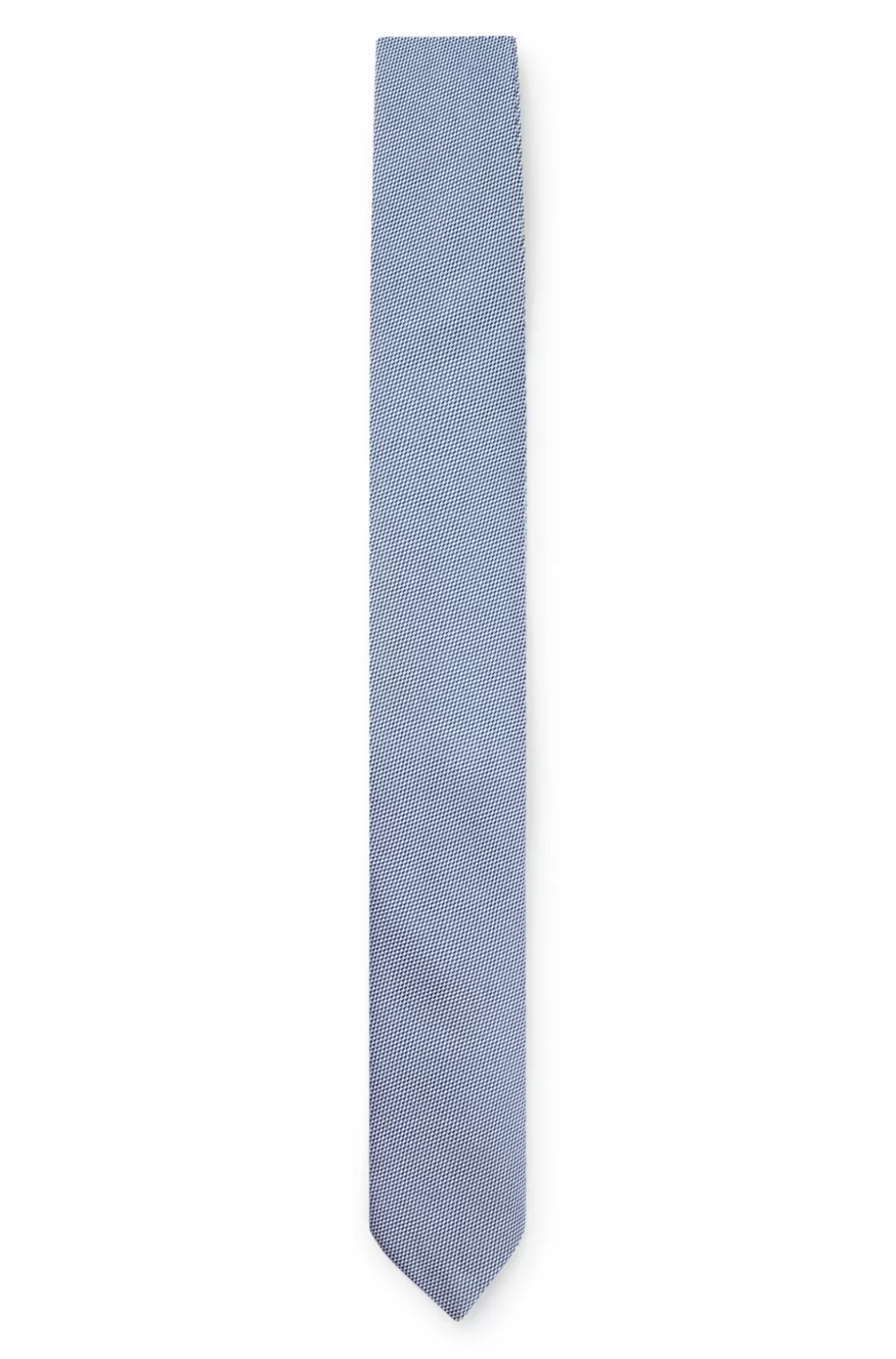 HUGO BOSS Silk Tie With All-over Jacquard Pattern Light Blue Outlet