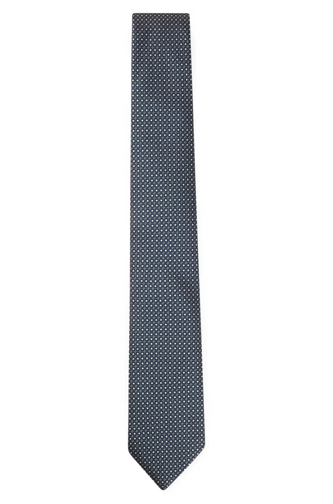 HUGO BOSS Silk Tie With Jacquard Pattern Dark Blue Cheap