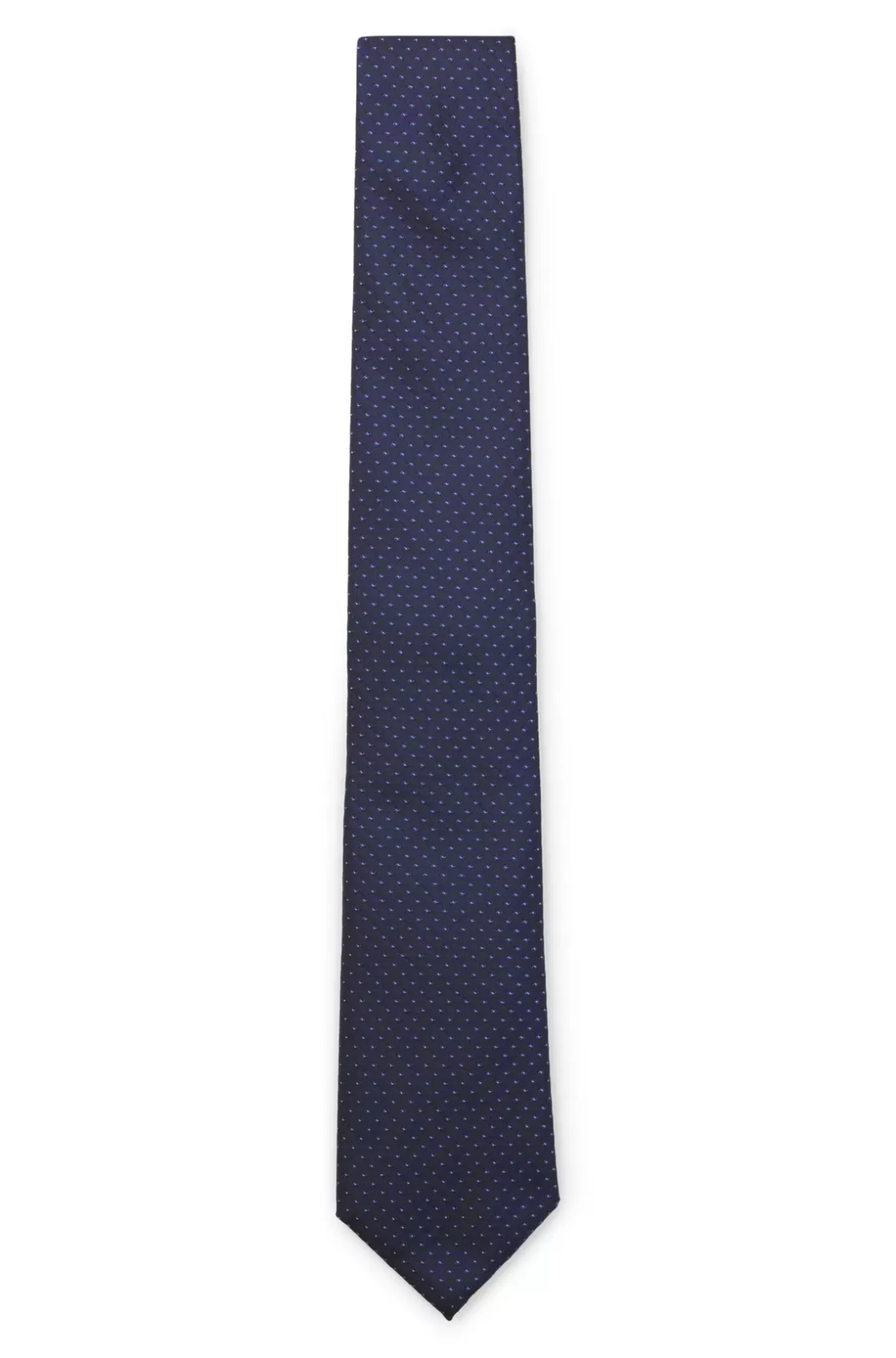 HUGO BOSS Silk Tie With Jacquard Pattern Dark Blue Clearance
