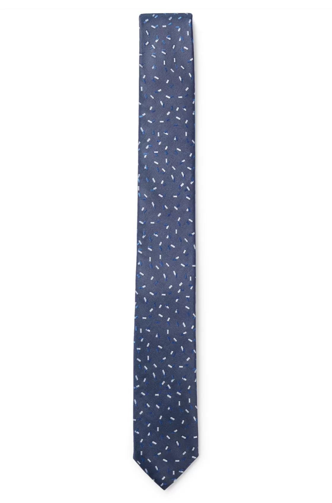 HUGO BOSS Silk Tie With Jacquard-woven Pattern Light Blue Shop