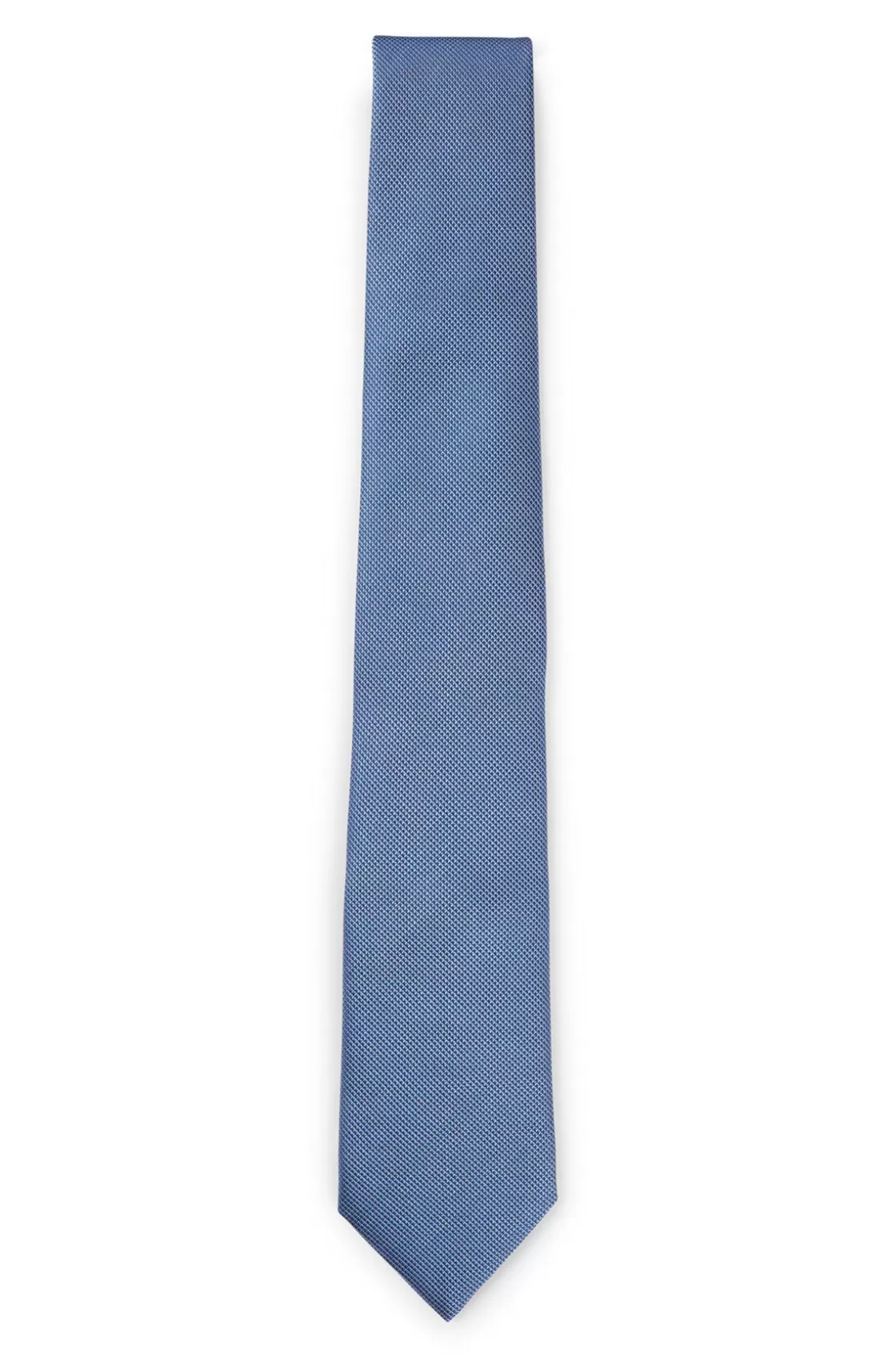 HUGO BOSS Silk-blend Tie With Jacquard Micro Pattern Light Blue Online