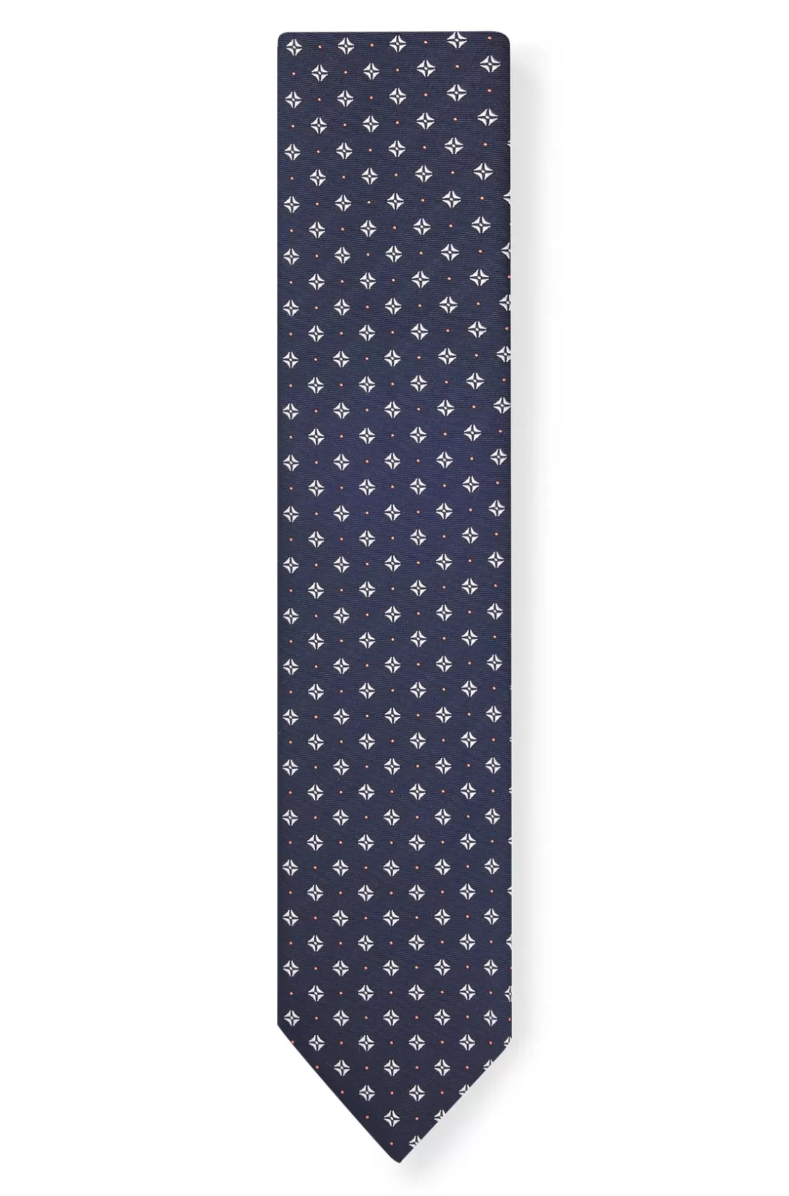HUGO BOSS Silk-blend Tie With Jacquard Pattern Dark Blue Shop