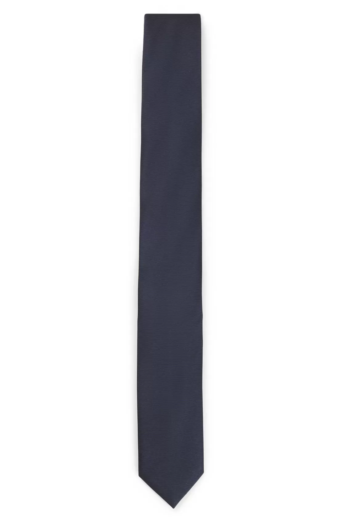 HUGO BOSS Silk-blend Tie With Jacquard Weave Dark Blue Clearance