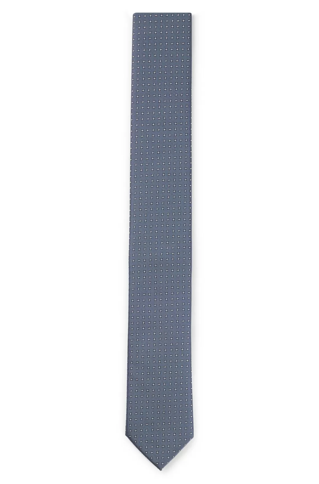 HUGO BOSS Silk-blend Tie With Jacquard-woven Pattern Light Blue Clearance