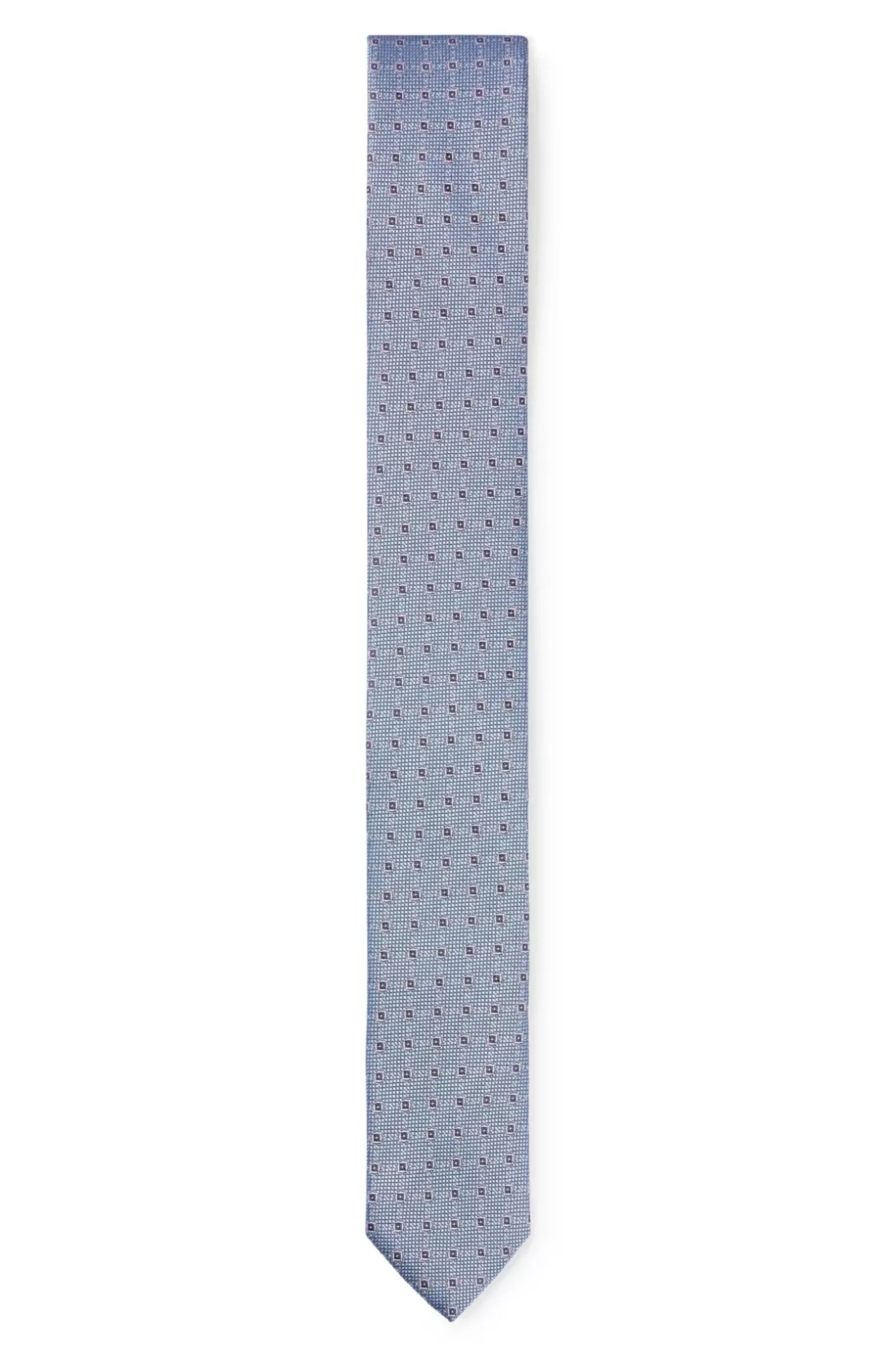 HUGO BOSS Silk-blend Tie With Jacquard-woven Pattern Light Blue Store