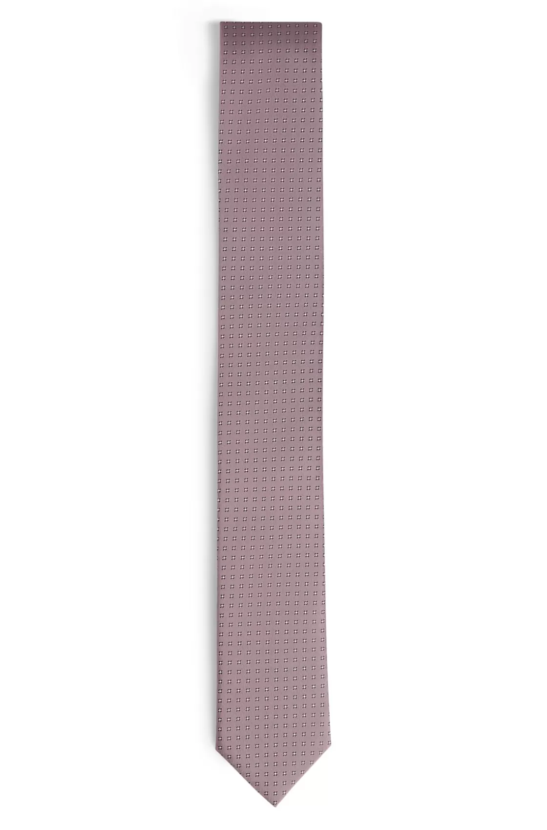 HUGO BOSS Silk-blend Tie With Jacquard-woven Pattern light pink Flash Sale