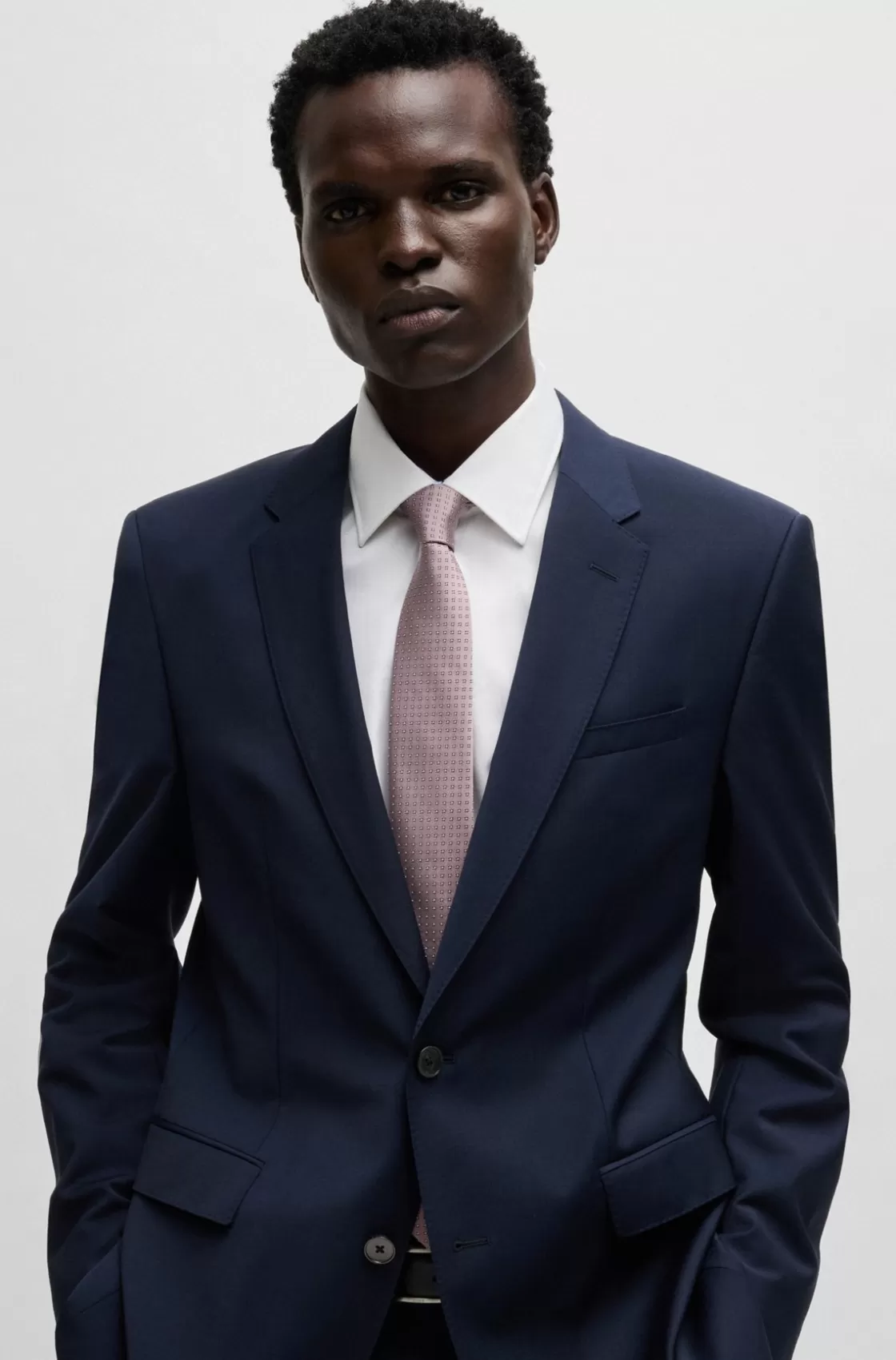 HUGO BOSS Silk-blend Tie With Jacquard-woven Pattern light pink Flash Sale