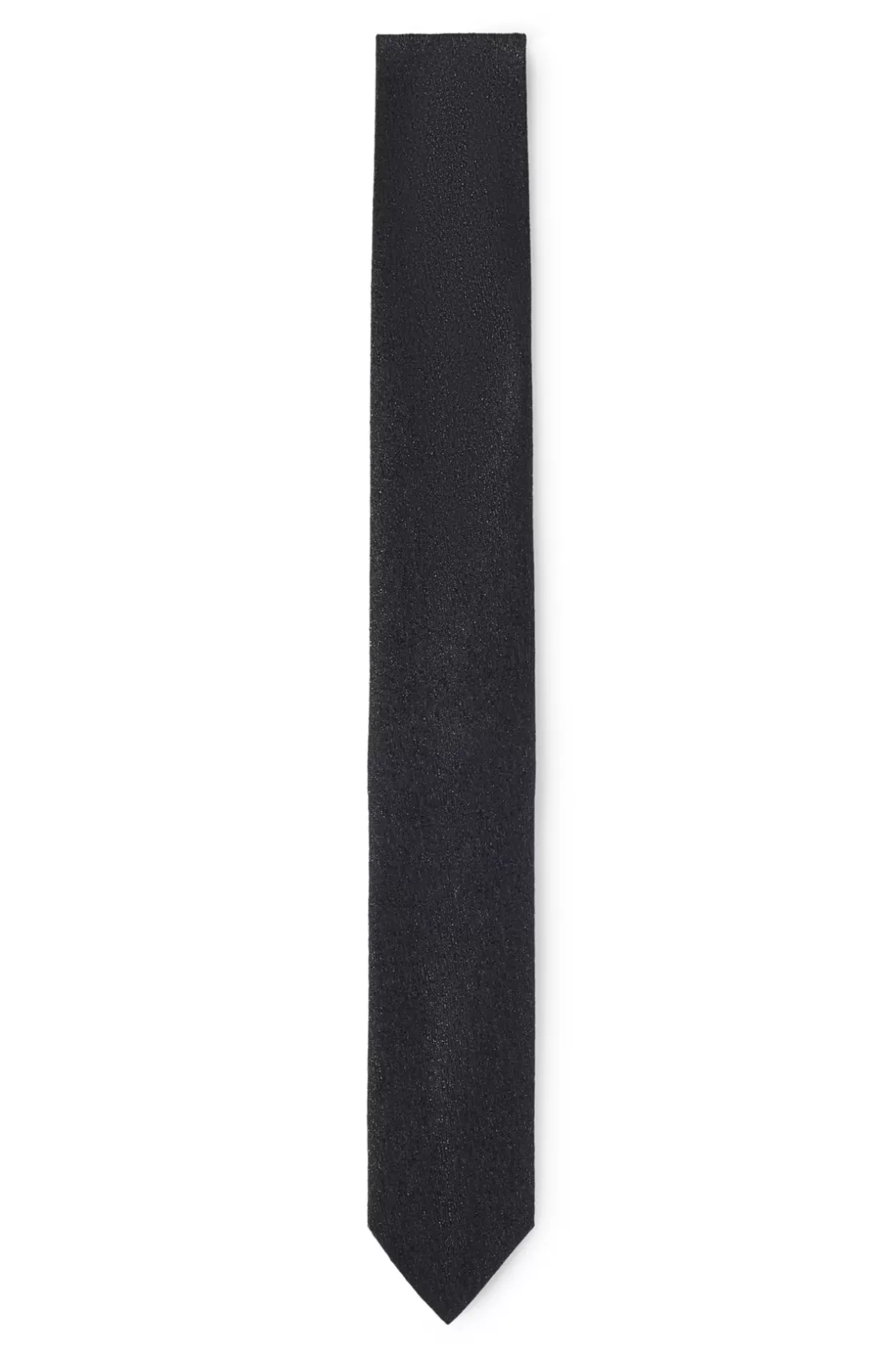 HUGO BOSS Silk-blend Tie With Metalized Fibers Black Discount
