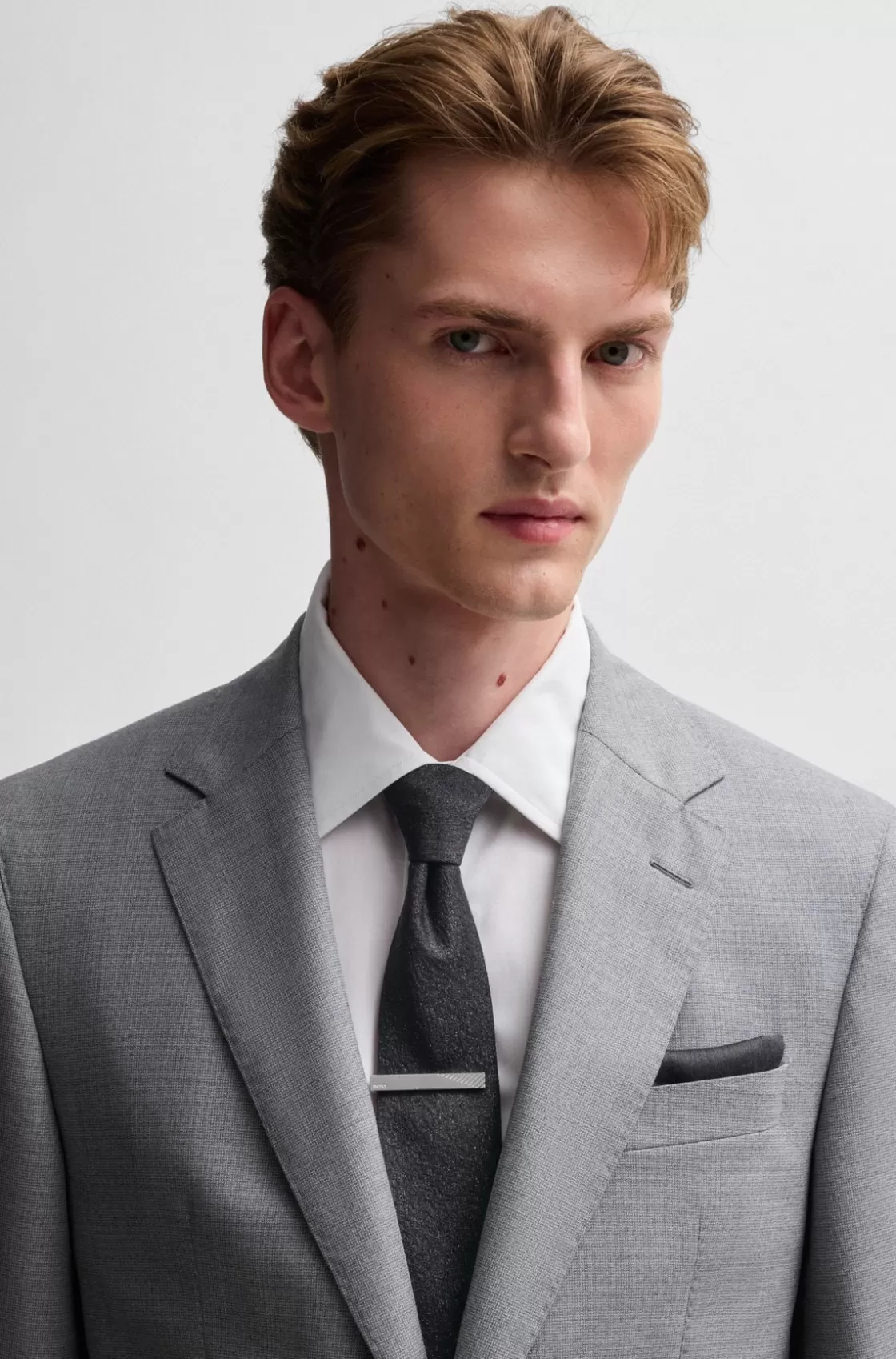 HUGO BOSS Silk-blend Tie With Metalized Fibers Black Discount
