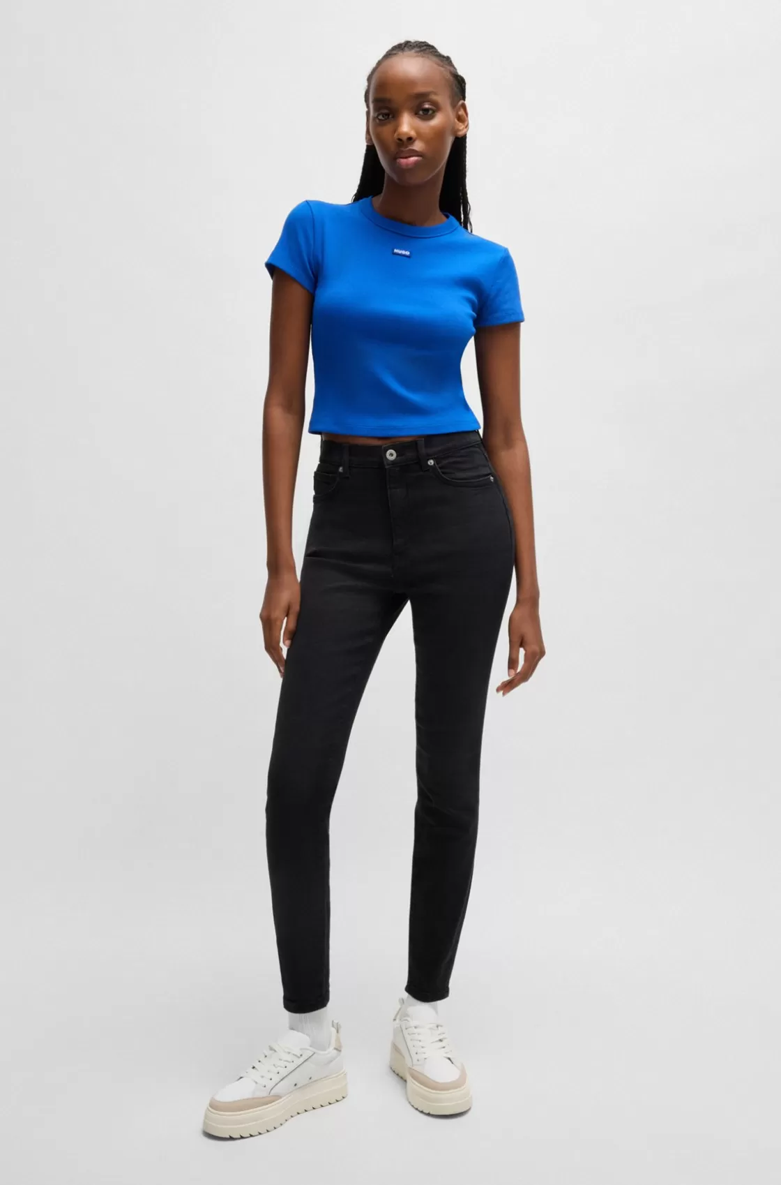 HUGO BOSS Skinny-fit Jeans In Stretch Denim Black Discount