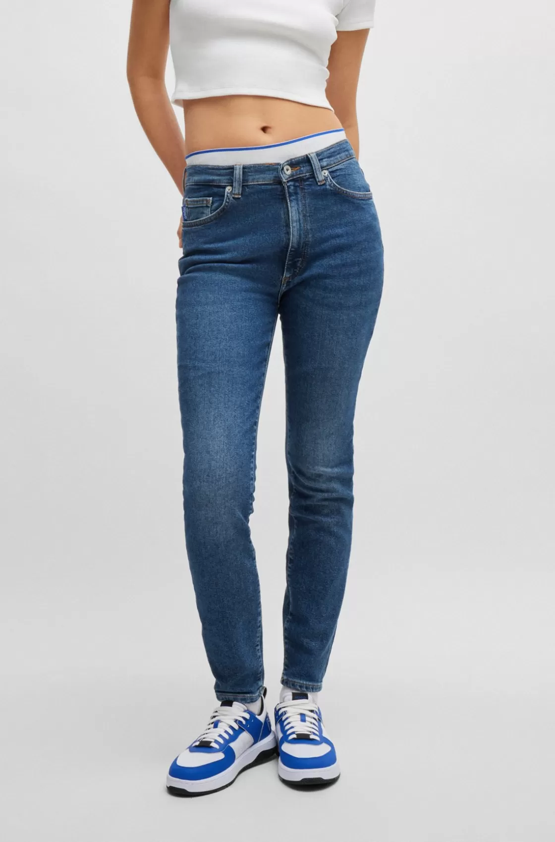 HUGO BOSS Skinny-fit Jeans In Medium- Stretch Denim Blue Shop