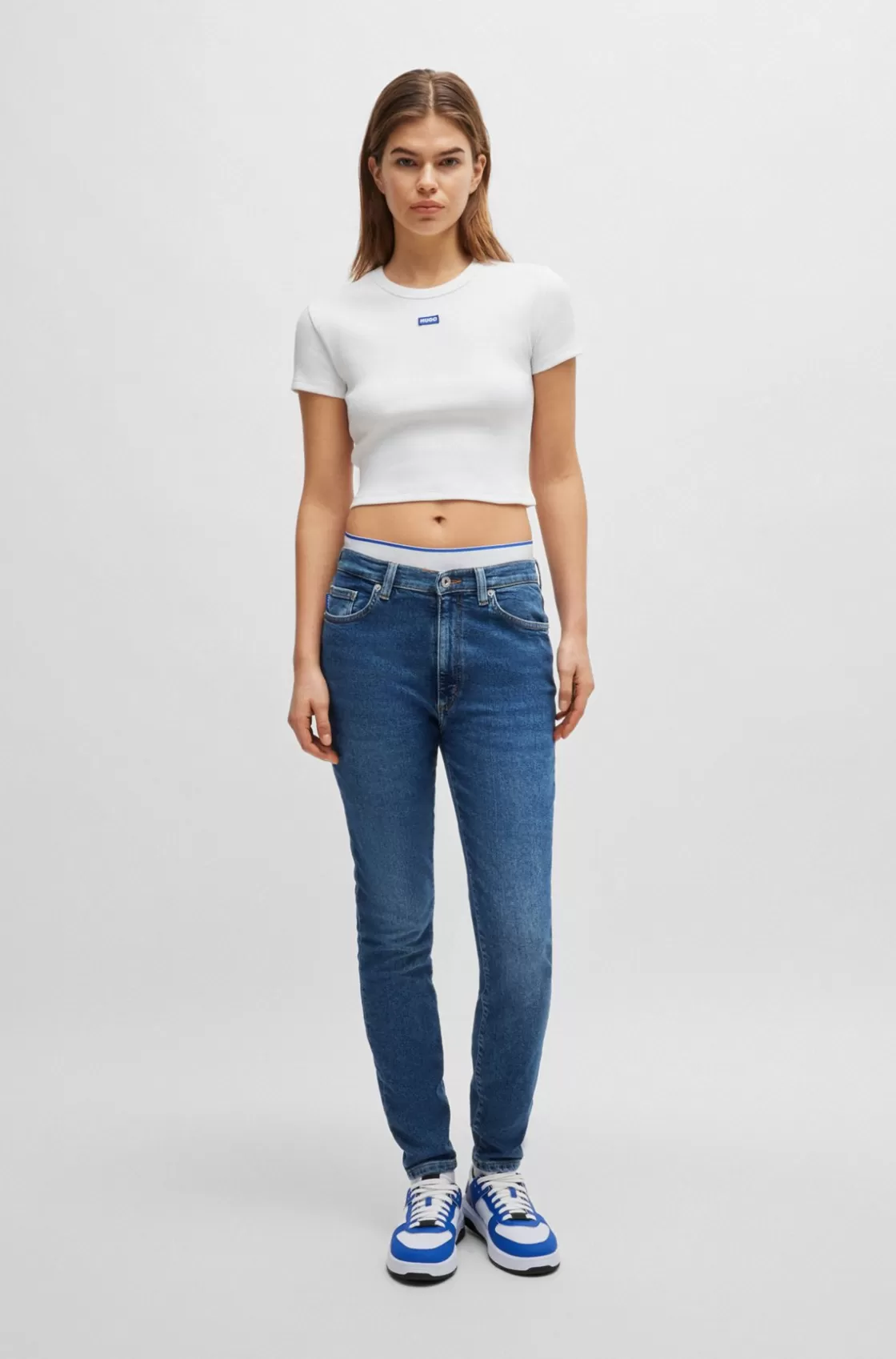 HUGO BOSS Skinny-fit Jeans In Medium- Stretch Denim Blue Shop