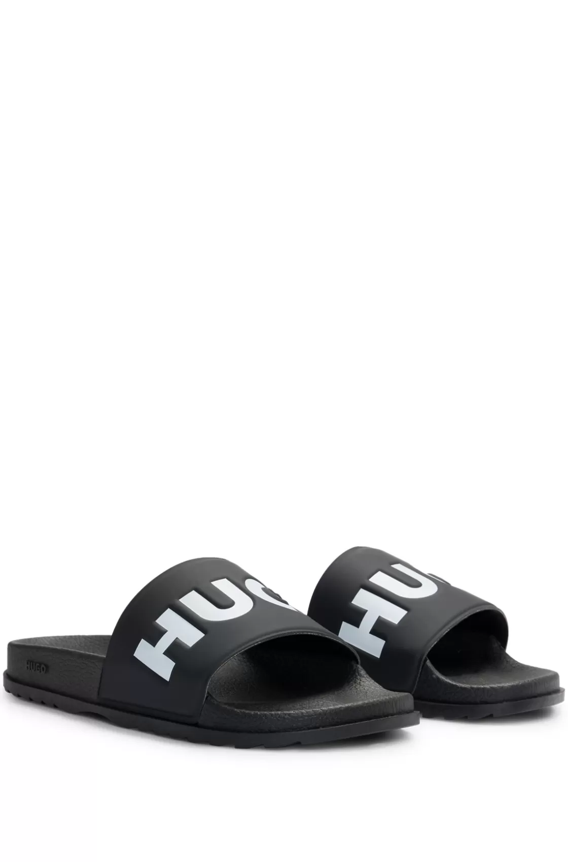 HUGO BOSS Slides With Logo Strap Black Best Sale