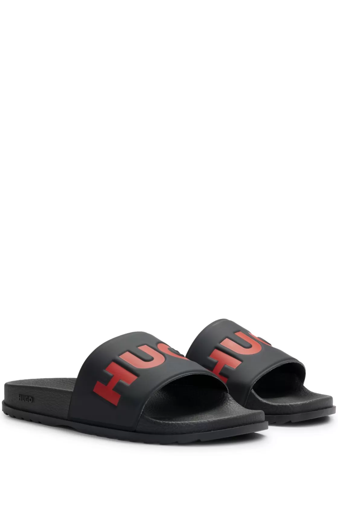 HUGO BOSS Slides With Logo Strap Black Best Sale