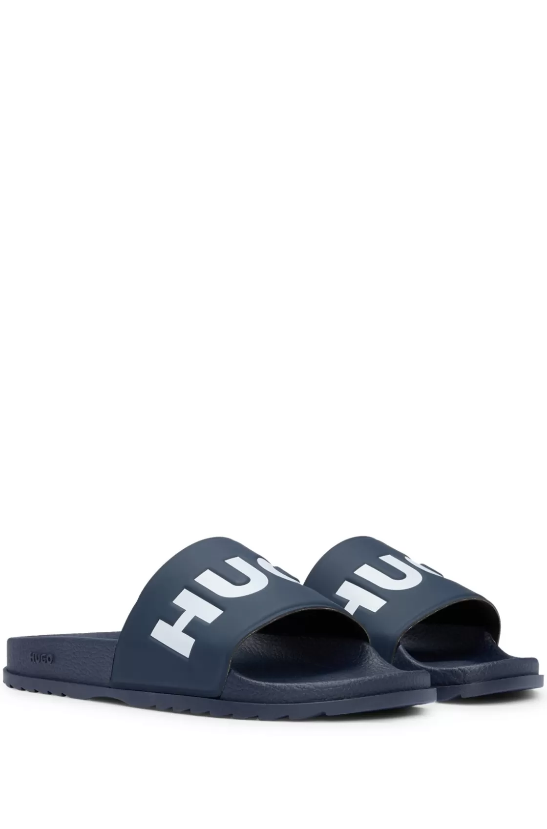 HUGO BOSS Slides With Logo Strap Dark Blue Hot
