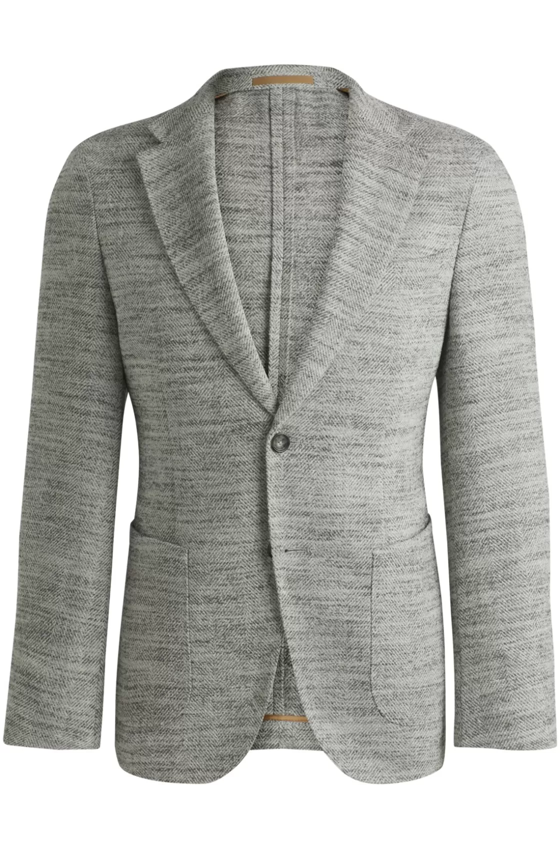 HUGO BOSS Slim-fit Jacket In A Herringbone Alpaca Blend White Best