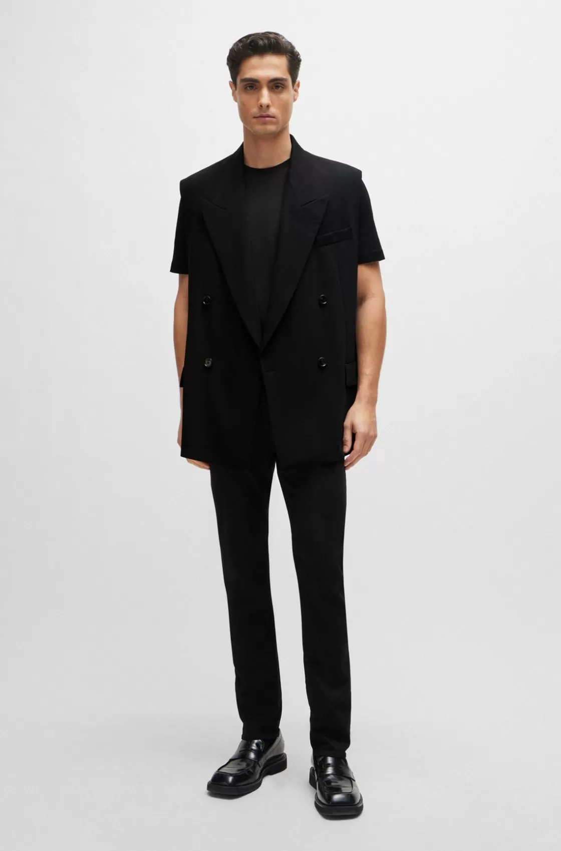 HUGO BOSS Slim-fit Jeans In Super-soft Italian Denim Black Store