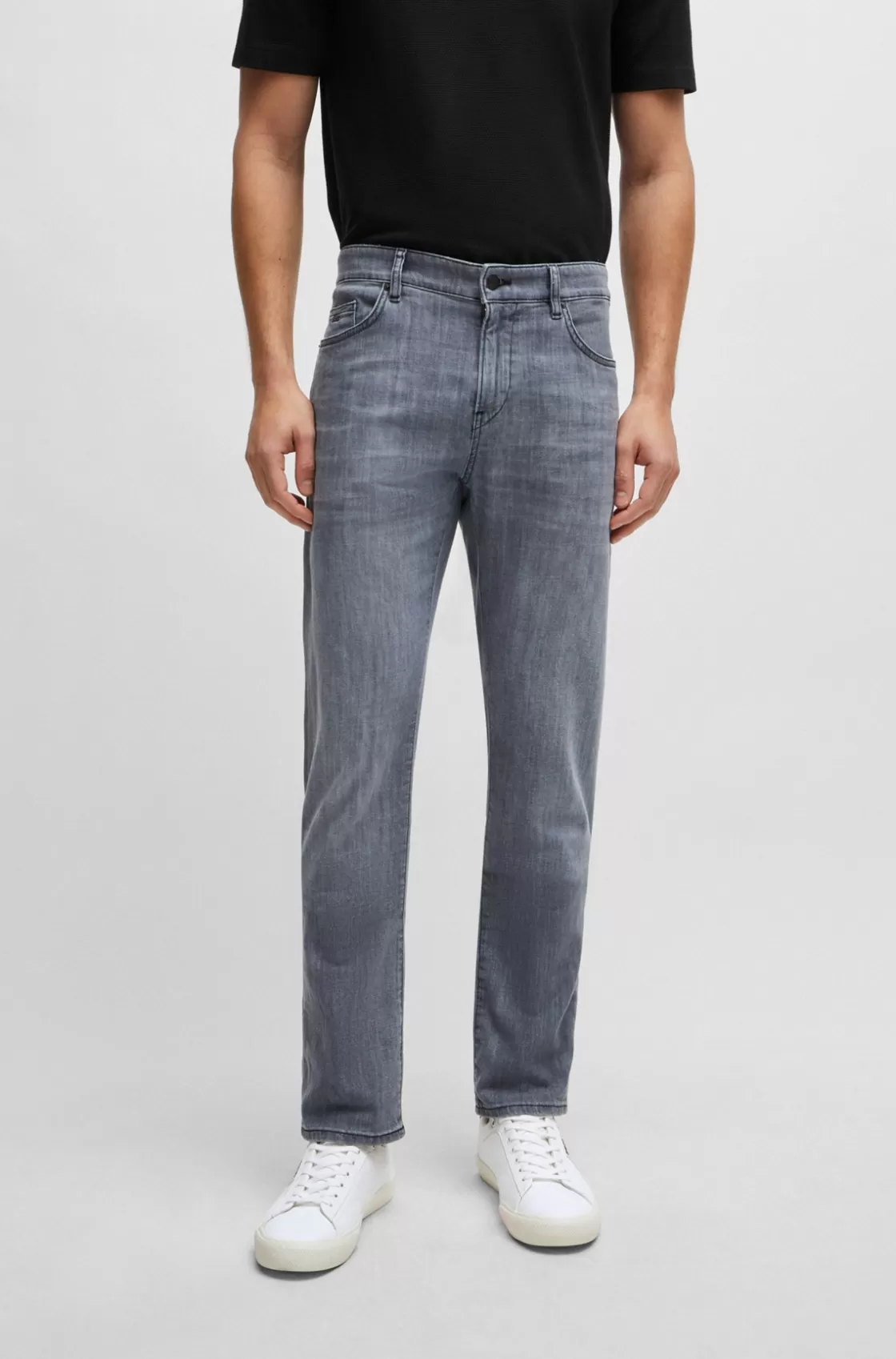 HUGO BOSS Slim-fit Jeans In Blue Comfort-stretch Denim Silver Fashion