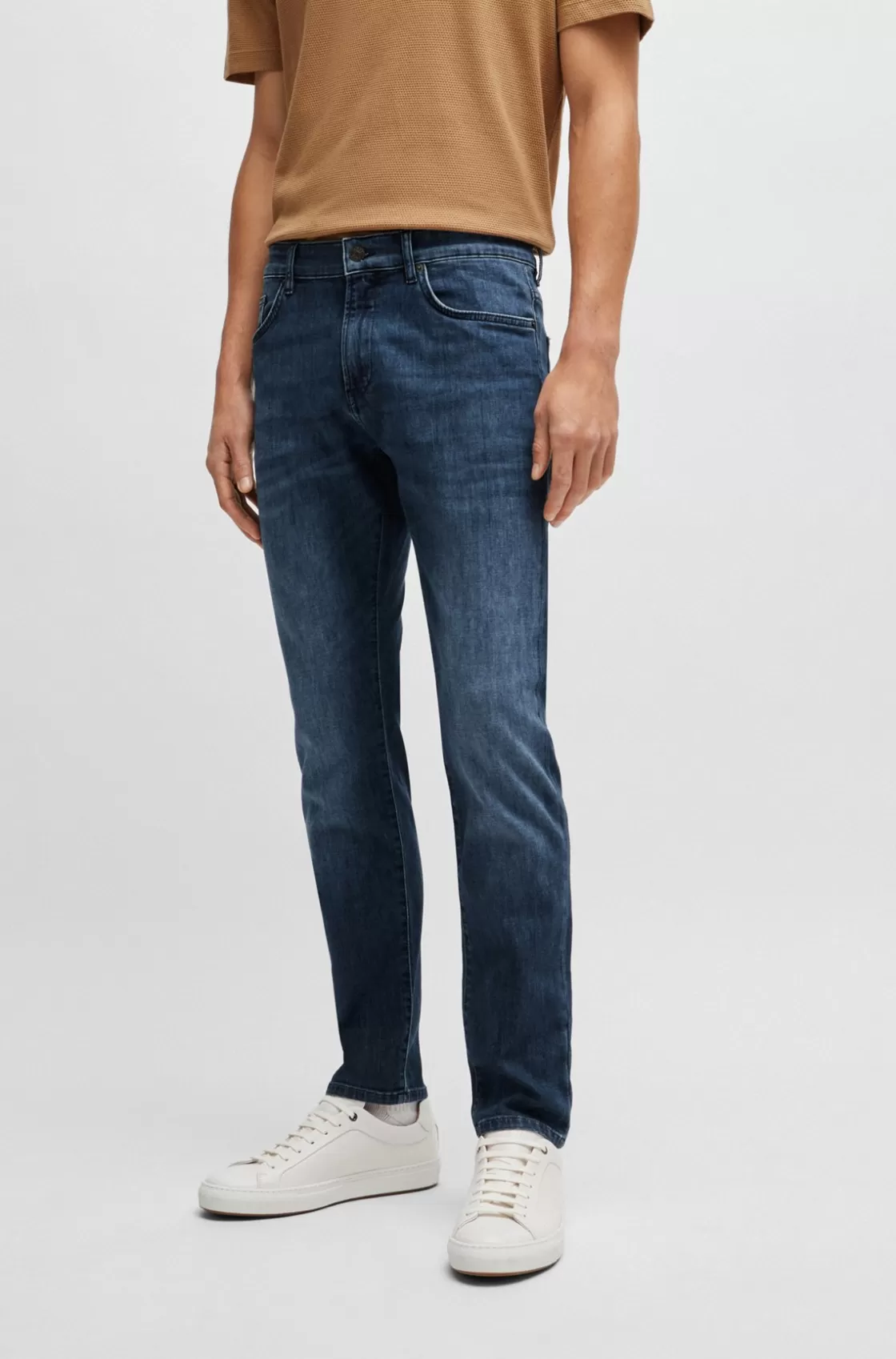 HUGO BOSS Slim-fit Jeans In Comfort-stretch Denim Blue New