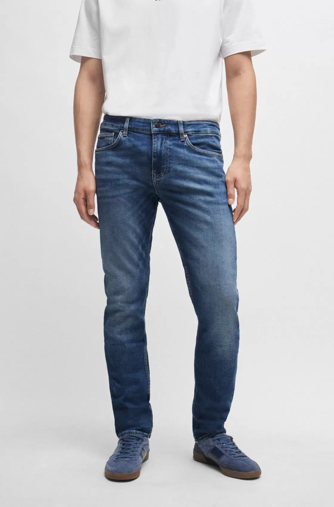 HUGO BOSS Slim-fit Jeans In Comfort-stretch Denim Blue Store
