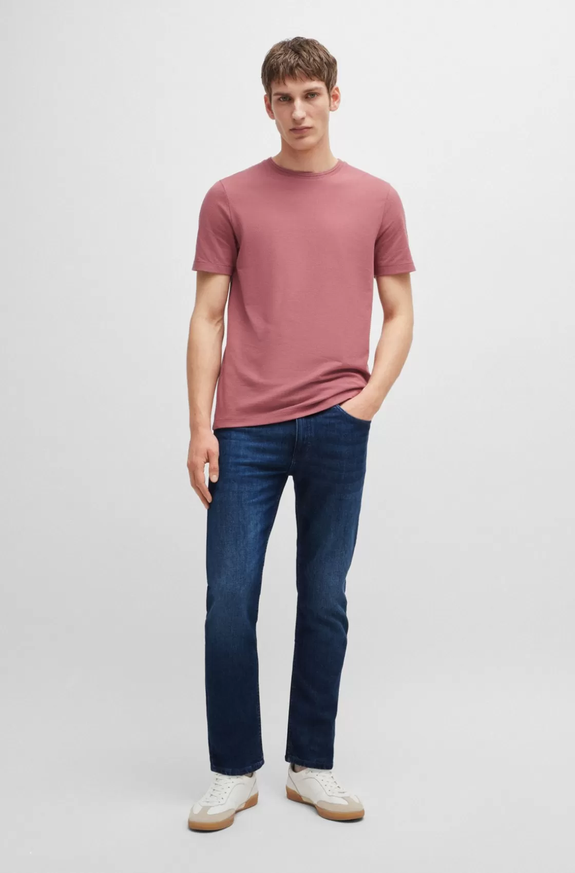 HUGO BOSS Slim-fit Jeans In Mechanical-stretch Denim Blue Hot
