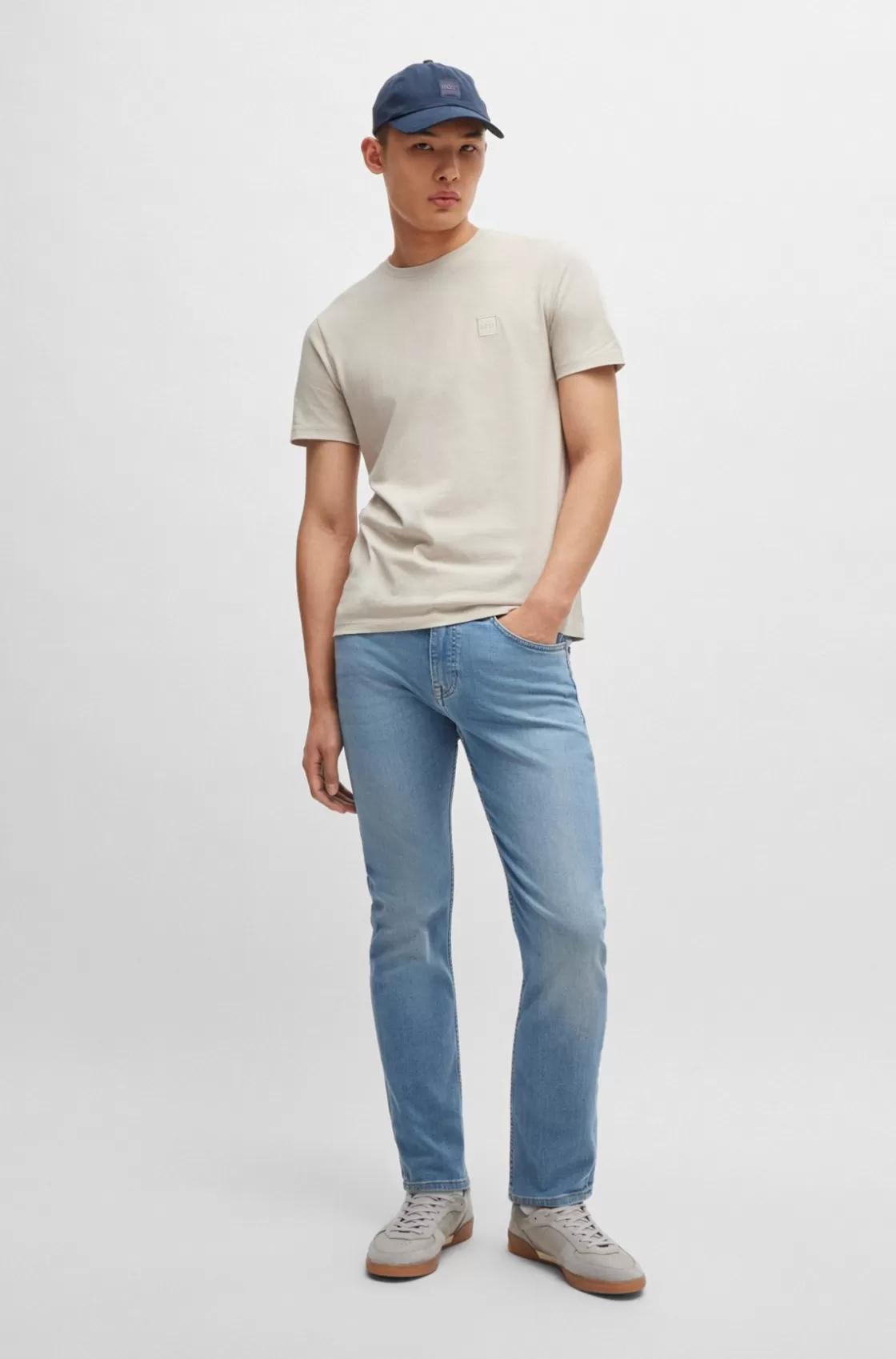 HUGO BOSS Slim-fit Jeans In Super-stretch Denim Blue Clearance