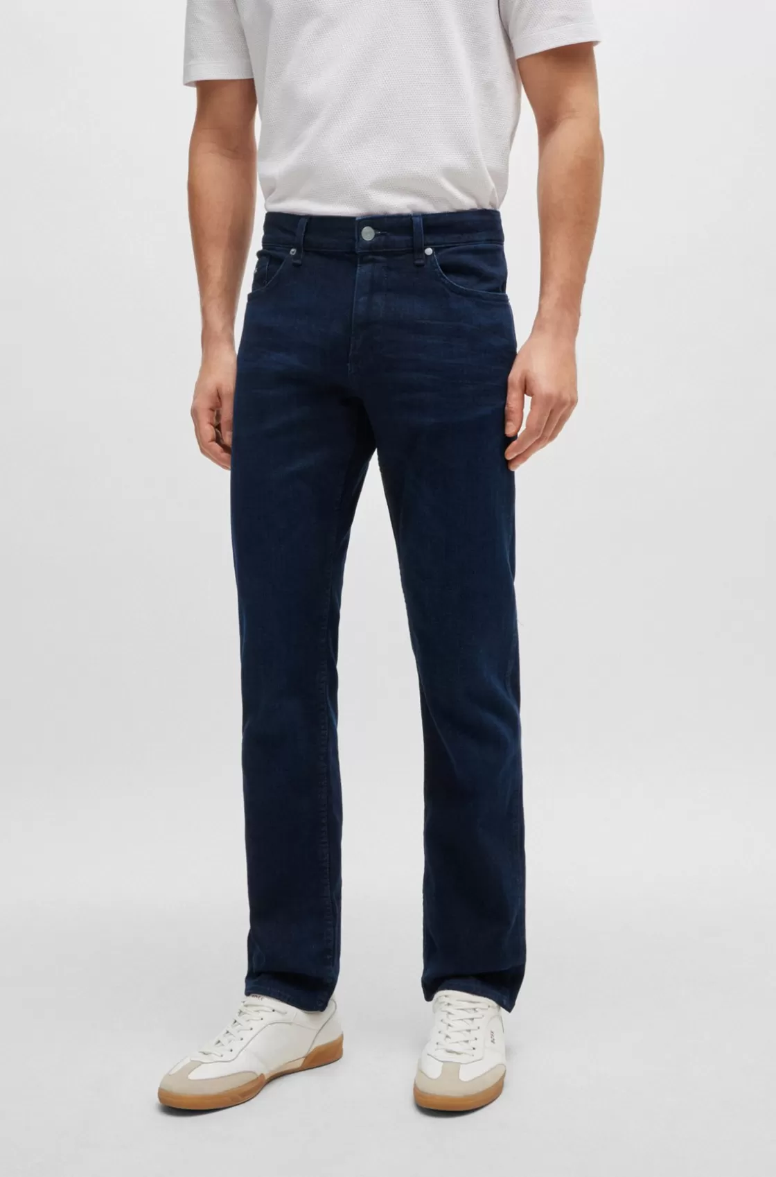 HUGO BOSS Slim-fit Jeans In Dark-blue Italian Super-soft Denim Dark Blue Hot