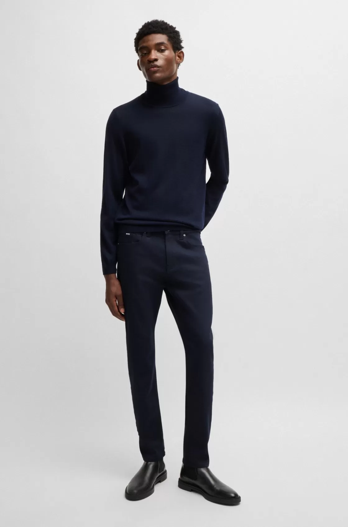 HUGO BOSS Slim-fit Jeans In Dark-blue Performance-stretch Denim Dark Blue Cheap