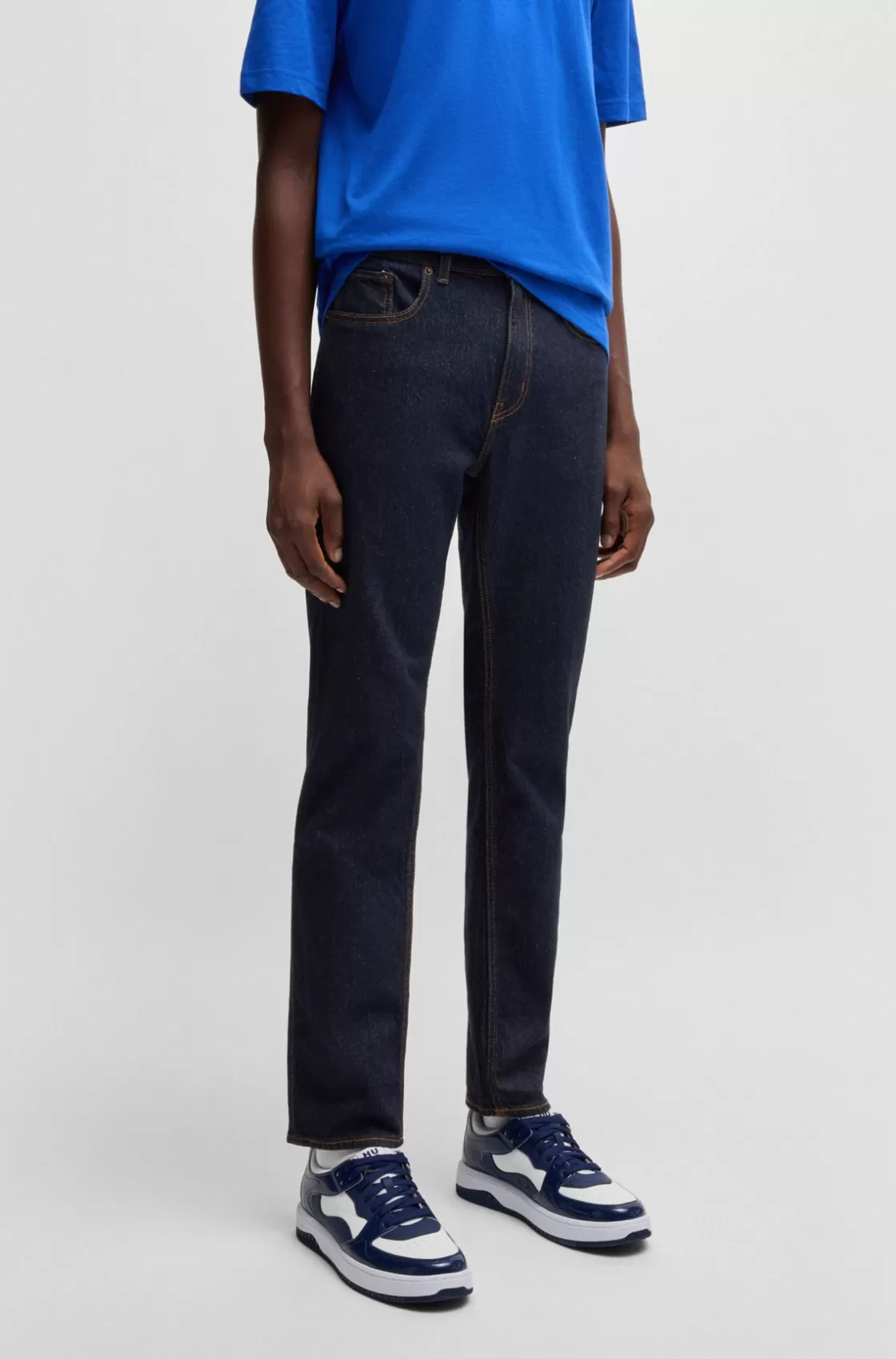 HUGO BOSS Slim-fit Jeans In Dark-blue Stretch Denim Dark Blue Clearance