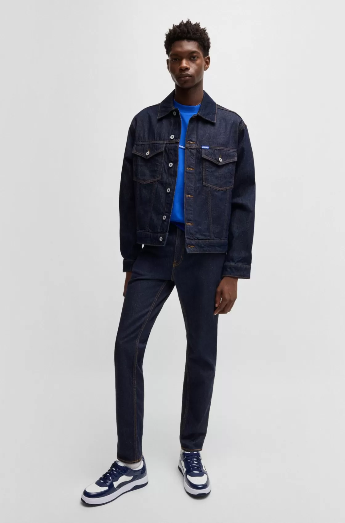 HUGO BOSS Slim-fit Jeans In Dark-blue Stretch Denim Dark Blue Clearance