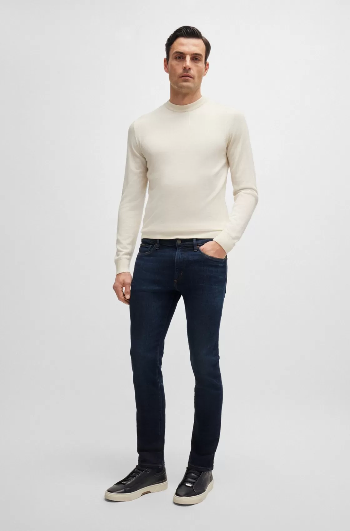 HUGO BOSS Slim-fit Jeans In Fresh-blue Comfort-stretch Denim Dark Blue Flash Sale