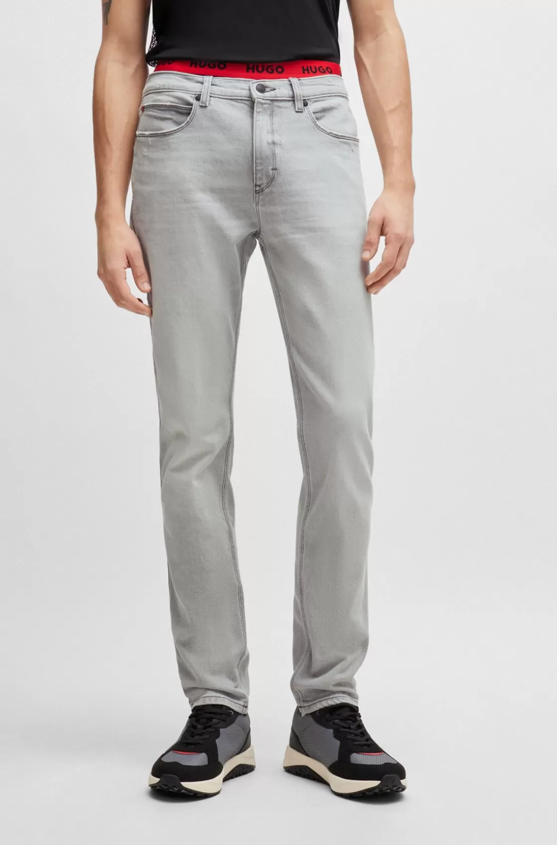 HUGO BOSS Slim-fit Jeans In Light-gray Denim Grey Best
