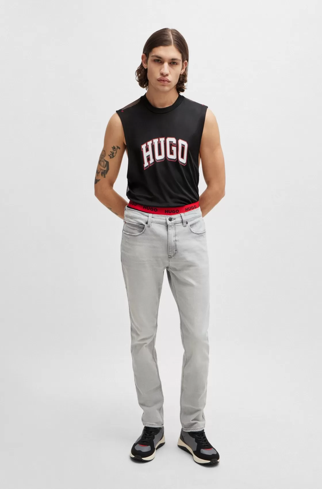 HUGO BOSS Slim-fit Jeans In Light-gray Denim Grey Best