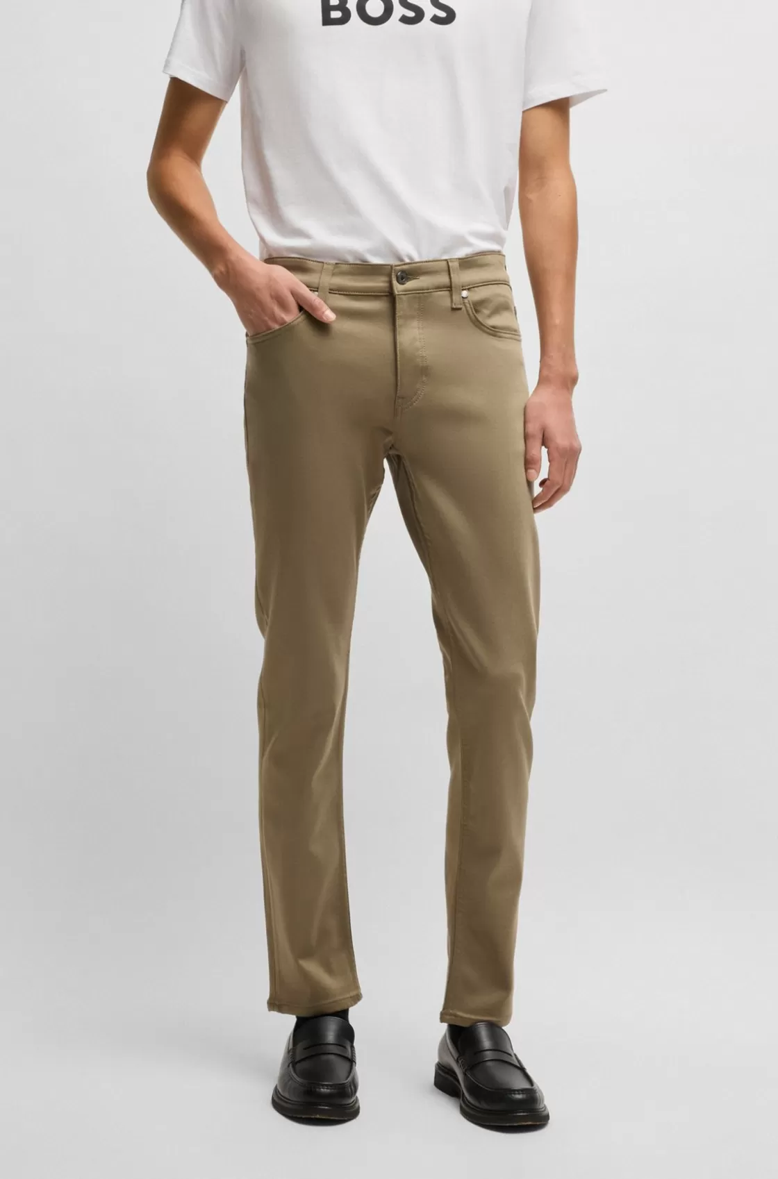 HUGO BOSS Slim-fit Jeans In Performance Denim Light Green Online
