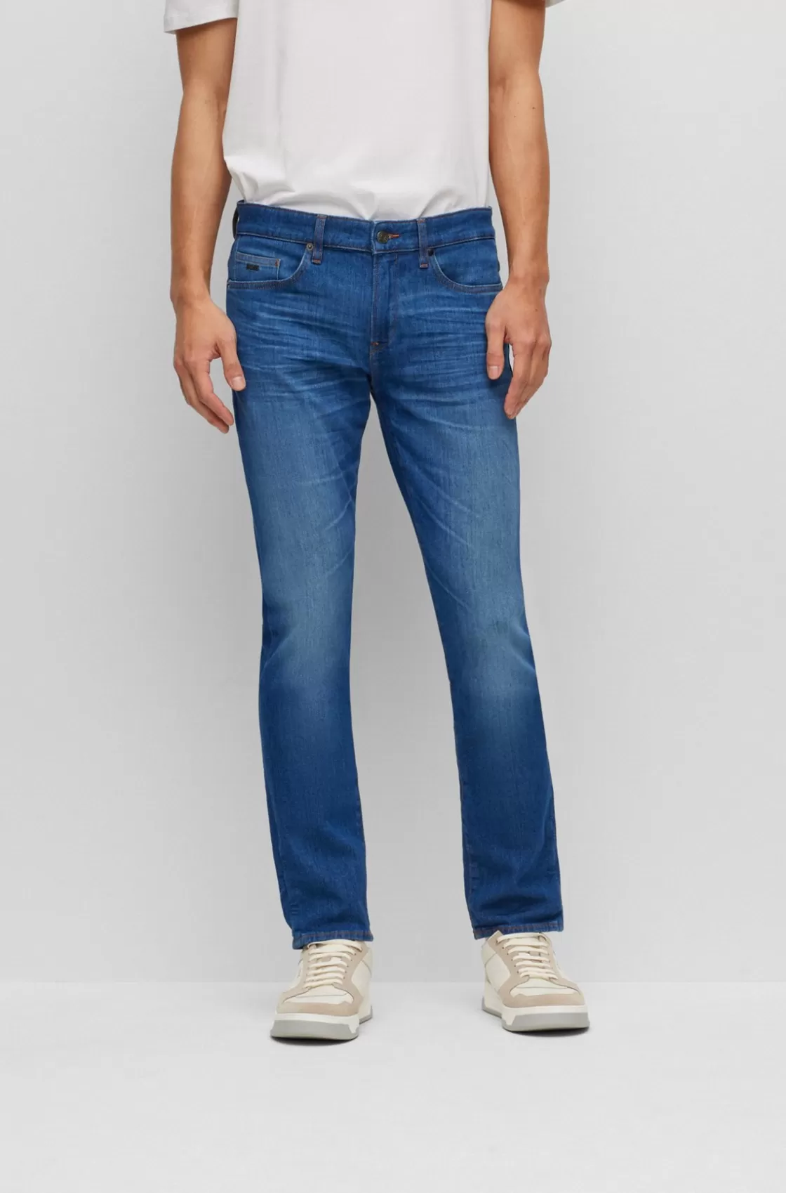 HUGO BOSS Slim-fit Jeans In Super-soft Italian Denim Blue Clearance
