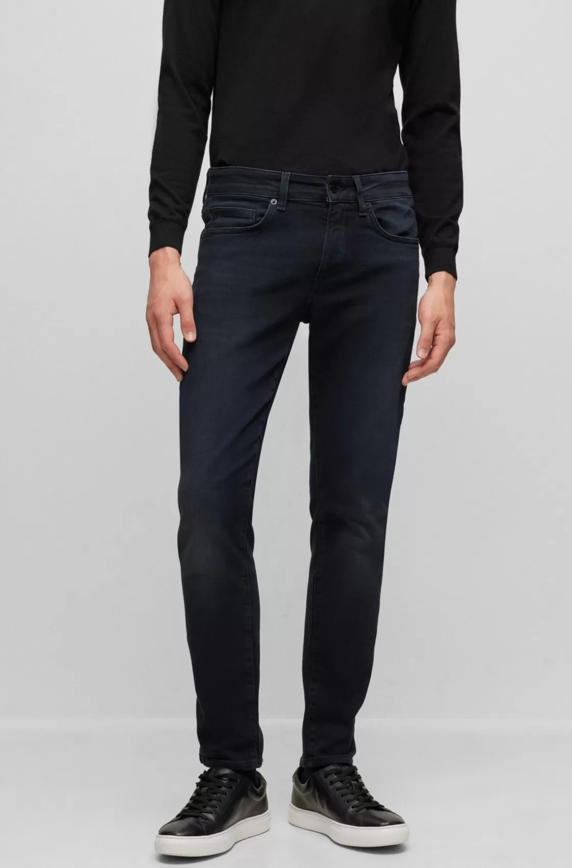 HUGO BOSS Slim-fit Jeans In Super-soft Blue Italian Denim Dark Blue New