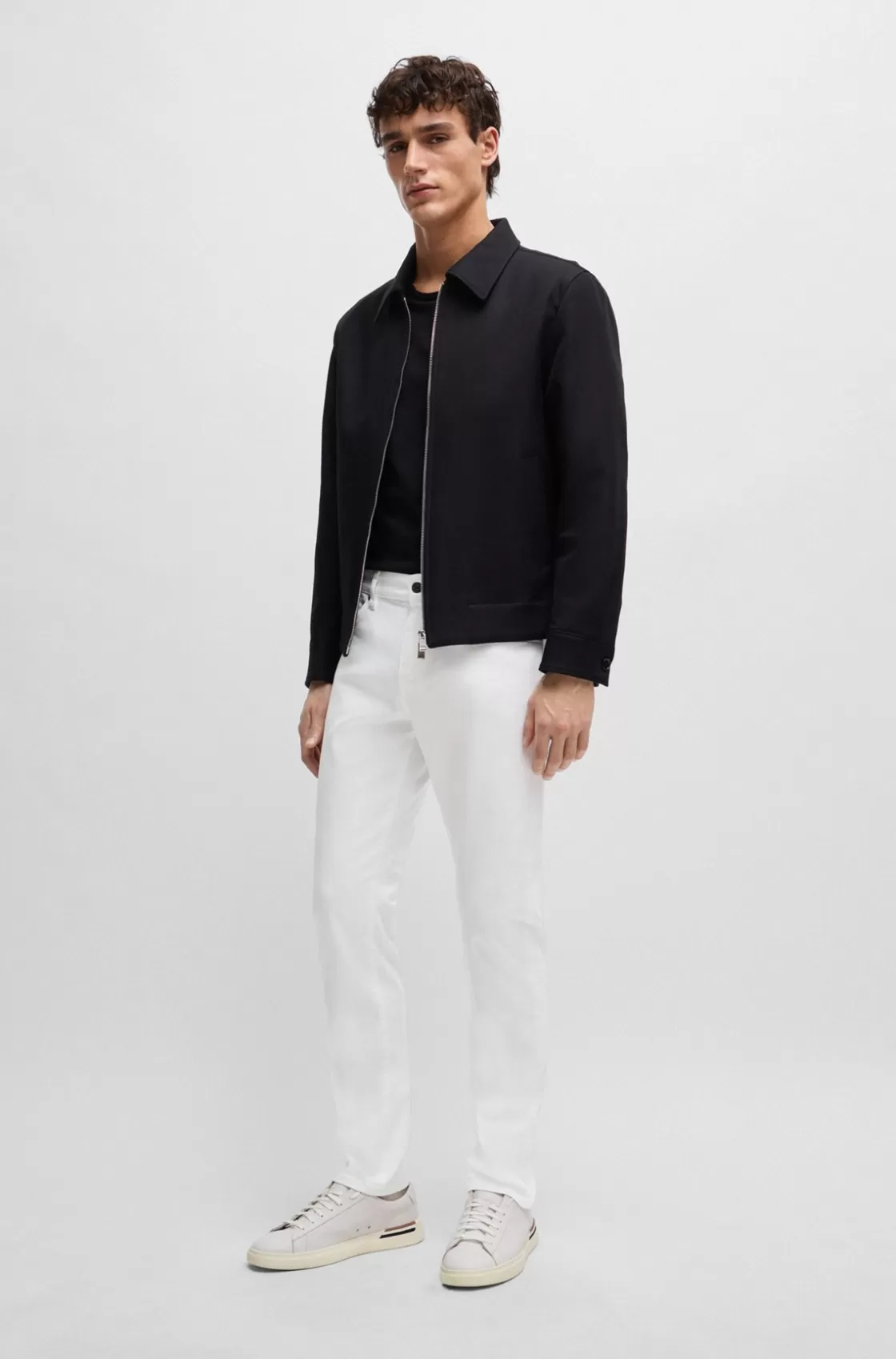 HUGO BOSS Slim-fit Jeans In Cashmere-touch Denim White Online