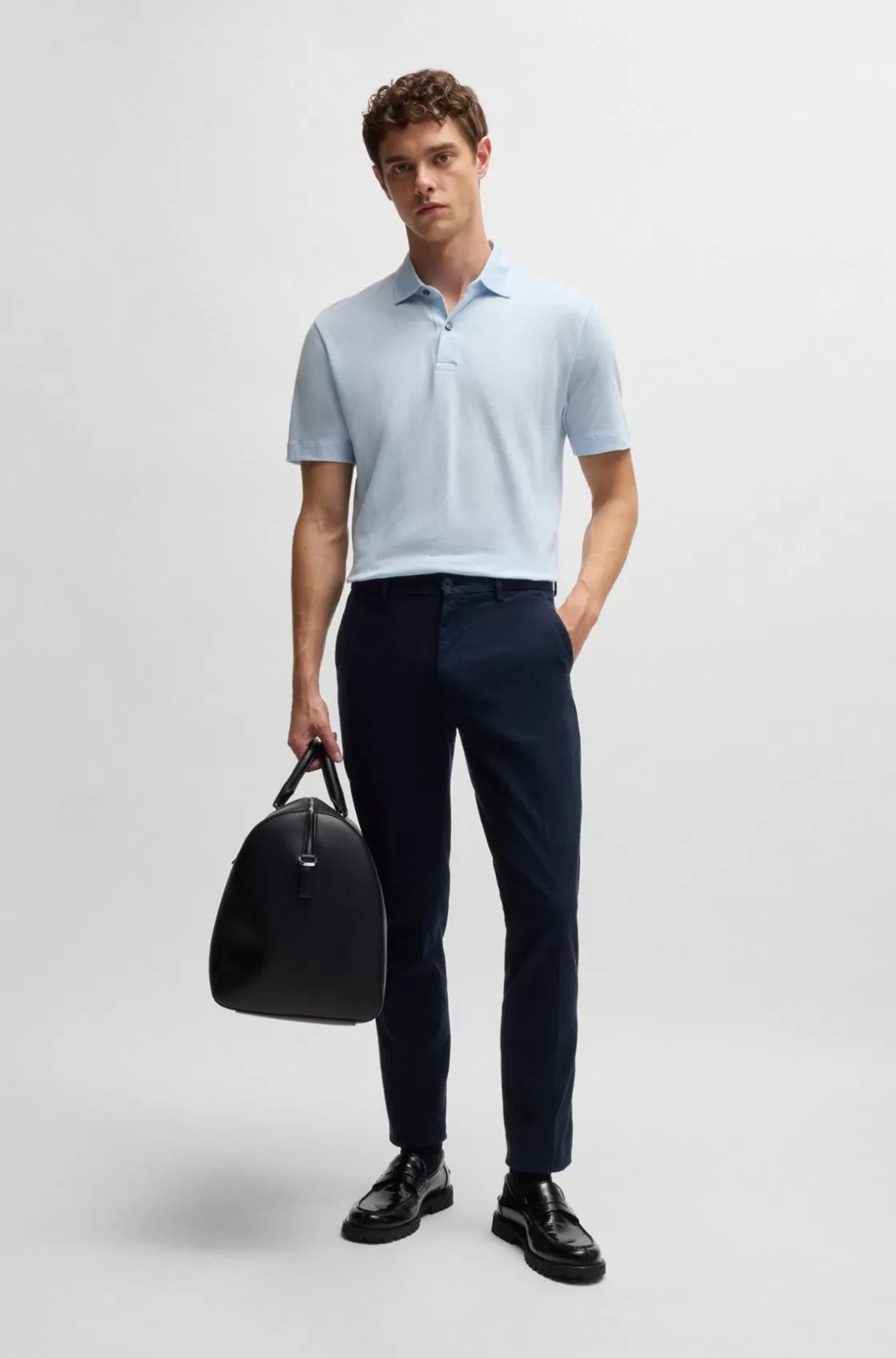 HUGO BOSS Slim-fit Trousers Dark Blue Fashion