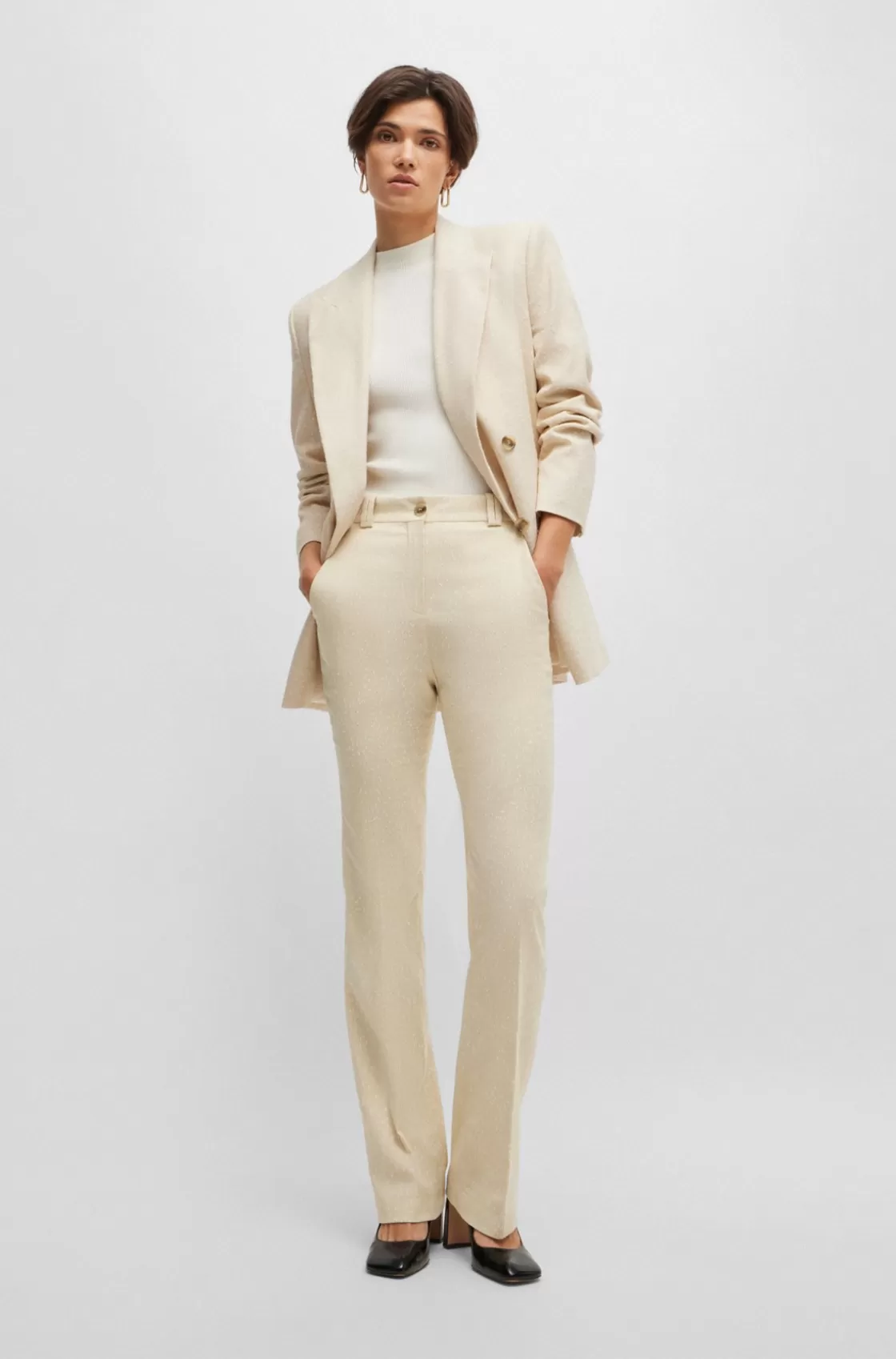 HUGO BOSS Slim-fit Trousers Patterned Cheap