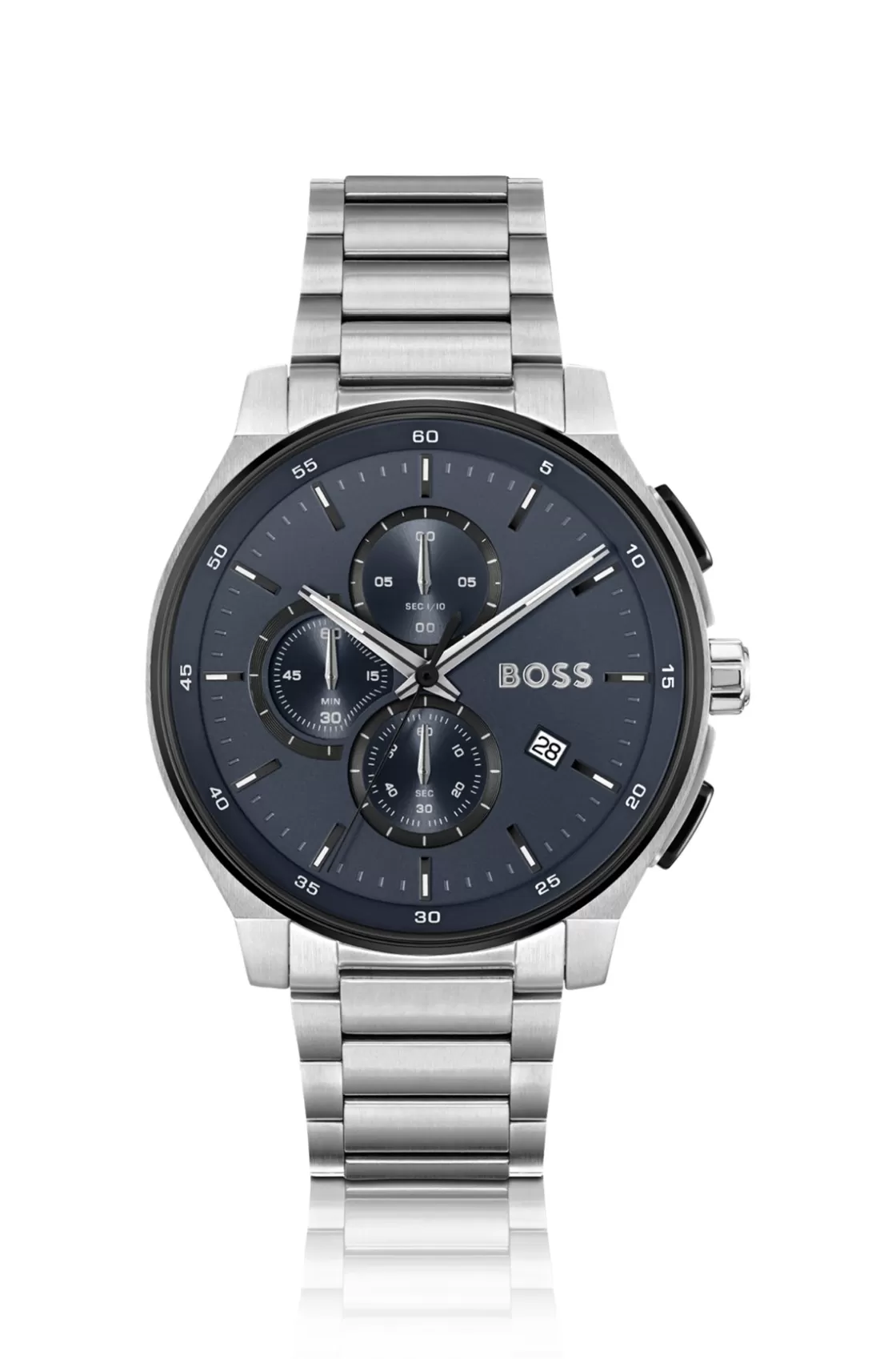 HUGO BOSS Stainless-steel Chronograph Watch With Matte-blue Dial Assorted-Pre-Pack Clearance