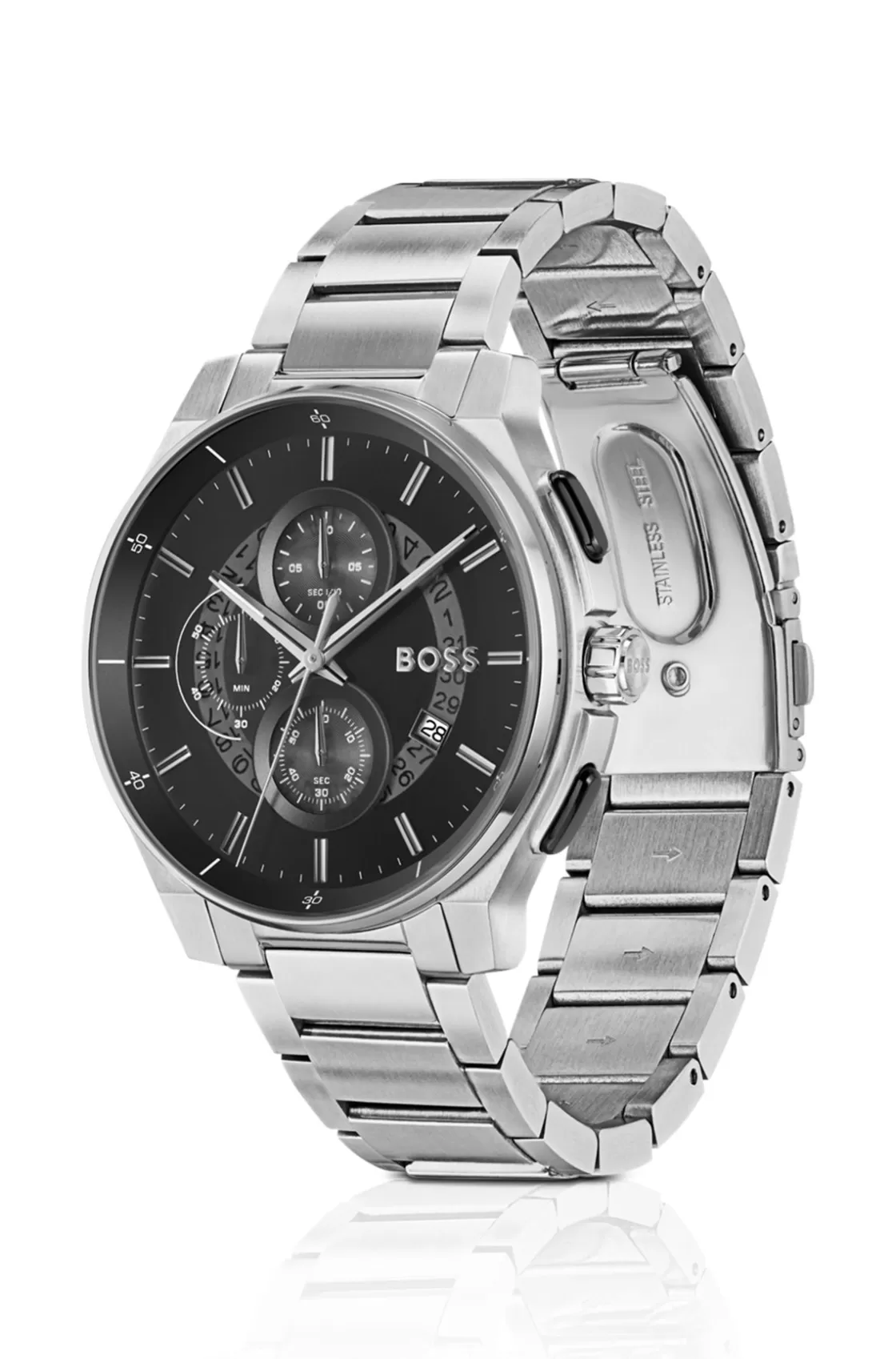 HUGO BOSS Stainless-steel Chronograph Watch With Transparent Dial Assorted-Pre-Pack Discount