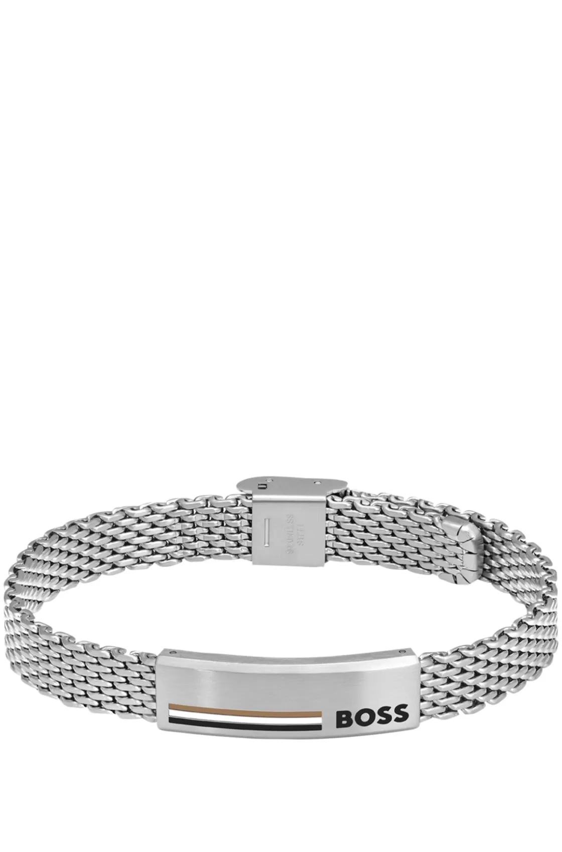 HUGO BOSS Stainless-steel Mesh Cuff With Signature Plate Assorted-Pre-Pack Sale