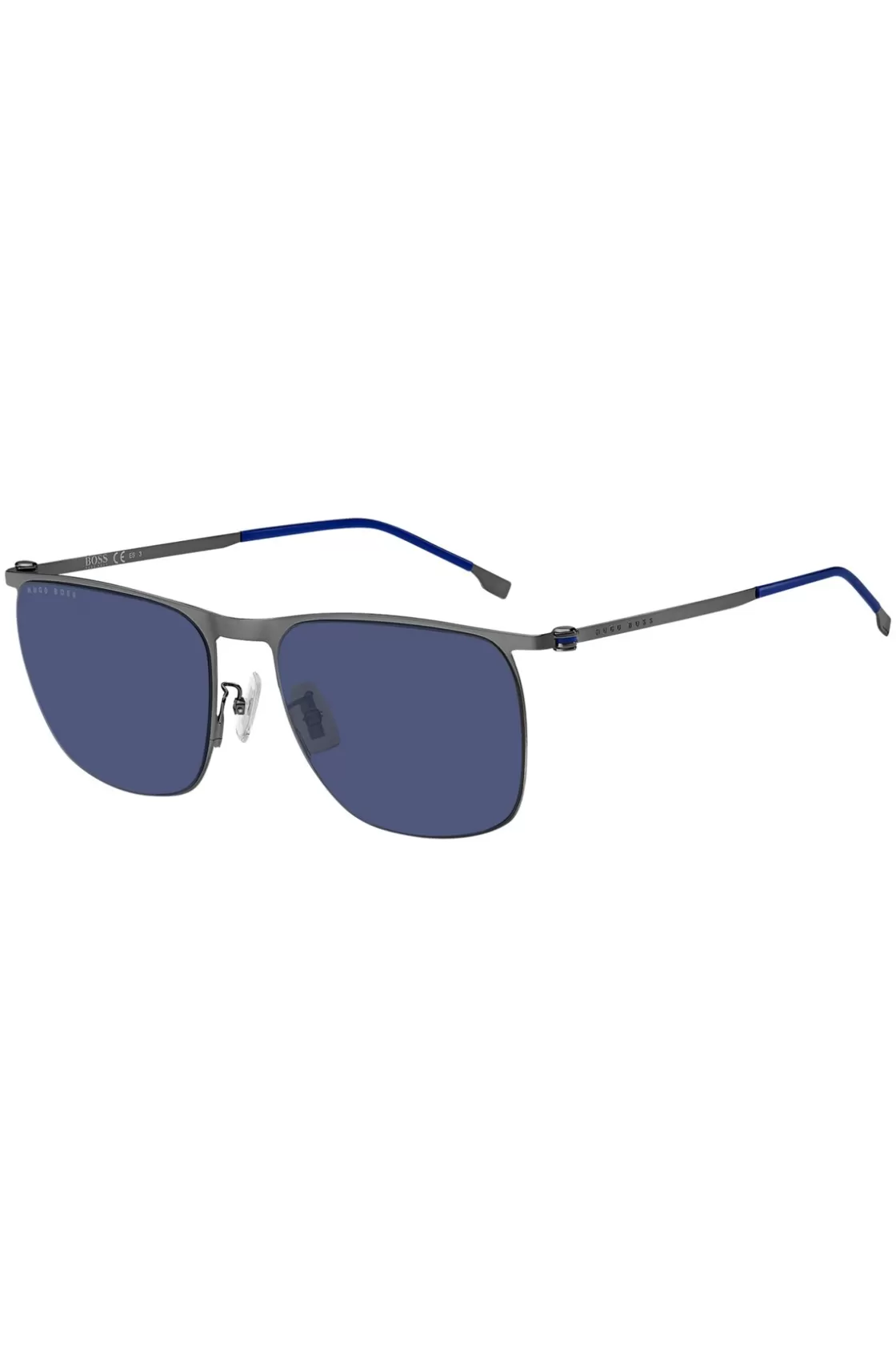 HUGO BOSS Steel Sunglasses With Blue Lenses And Sleeves Assorted-Pre-Pack New