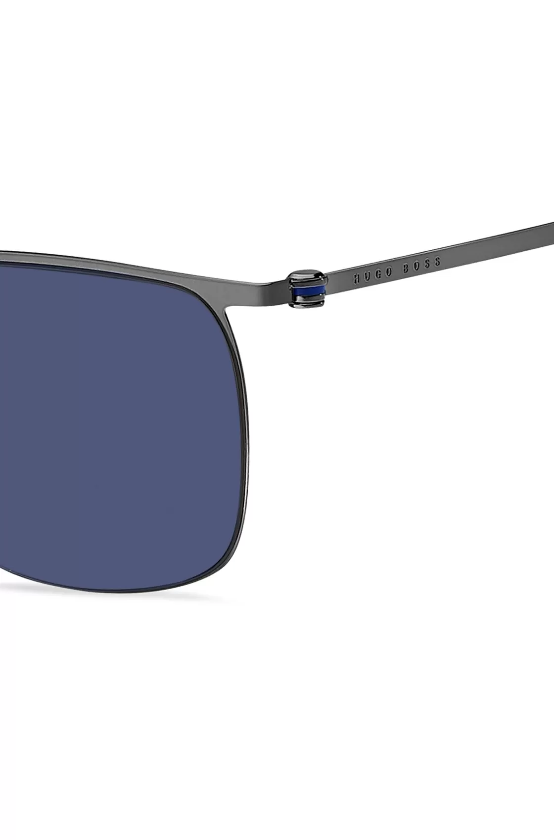 HUGO BOSS Steel Sunglasses With Blue Lenses And Sleeves Assorted-Pre-Pack New