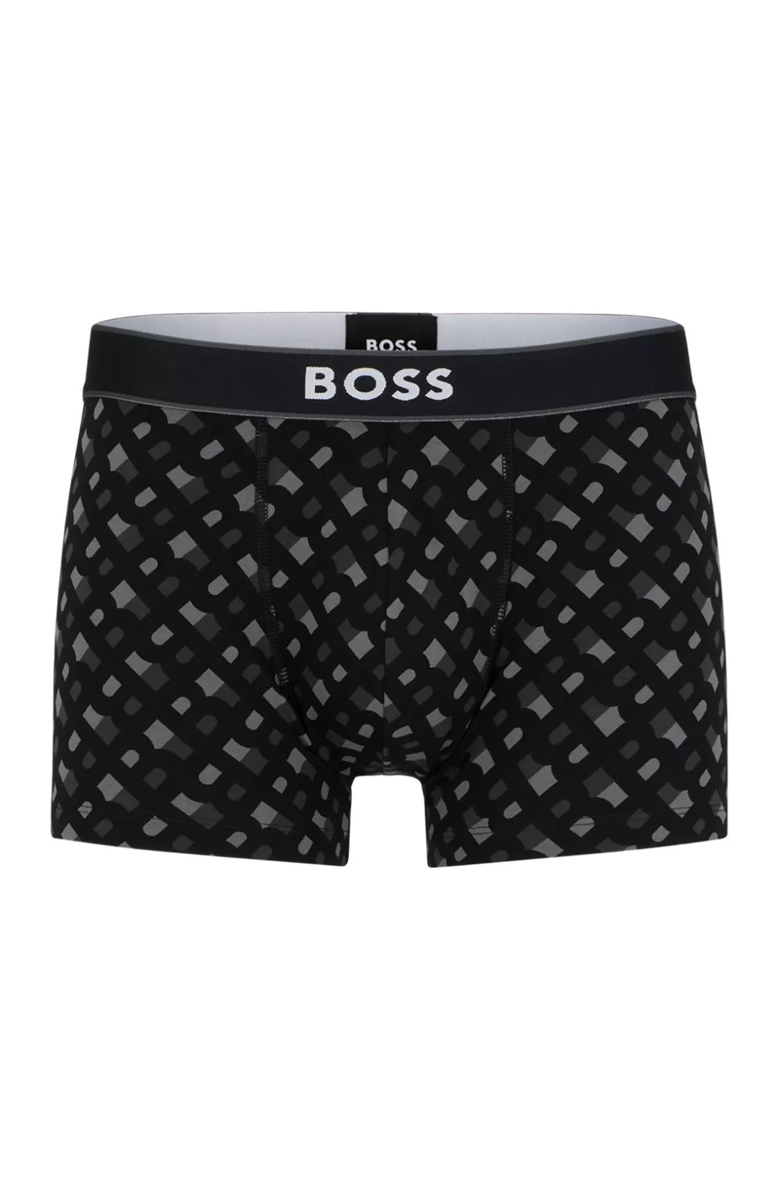 HUGO BOSS Stretch-cotton Trunks With Signature Logo Waistband Black Shop