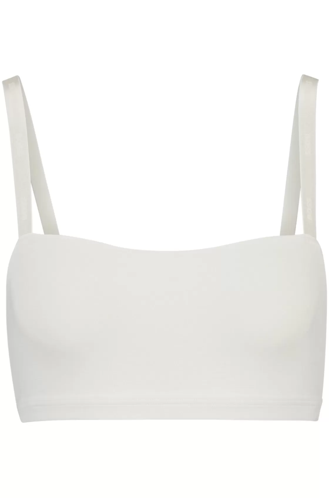 HUGO BOSS Stretch-jersey Bralette With Branded Straps White Discount